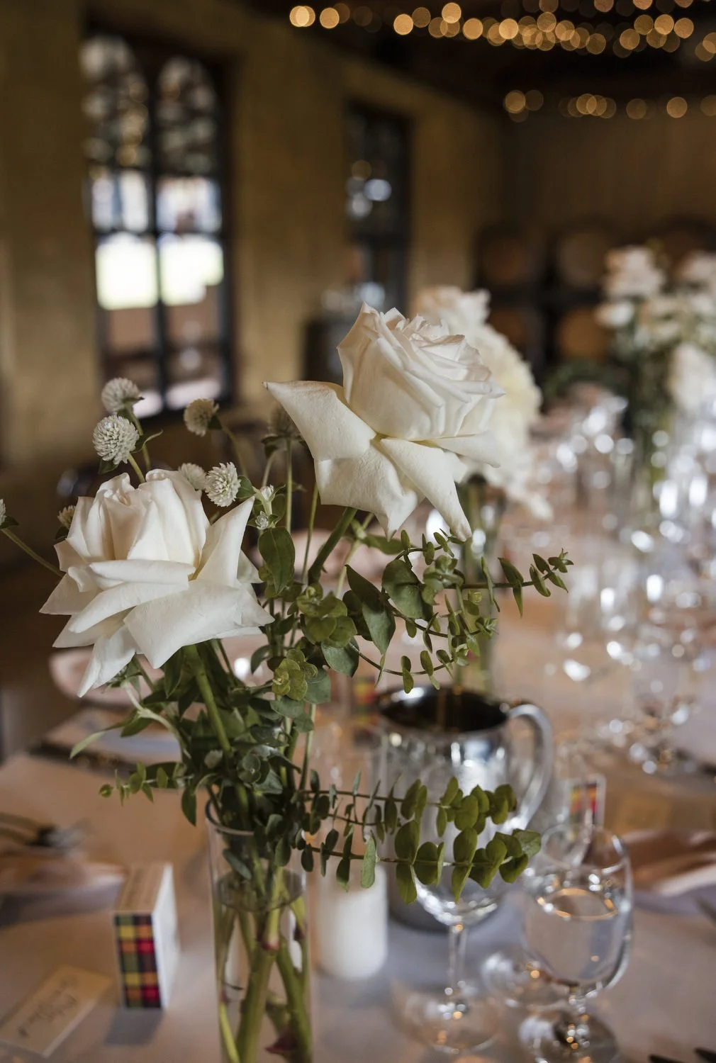 wedding venue setup for wedding at Peppers Creek Barrel Room  