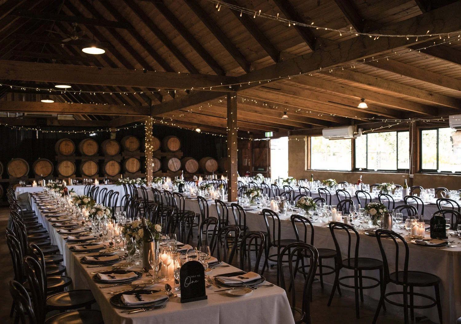 Peppers Creek Barrel Room  room setup  Hunter Valley pokolbin