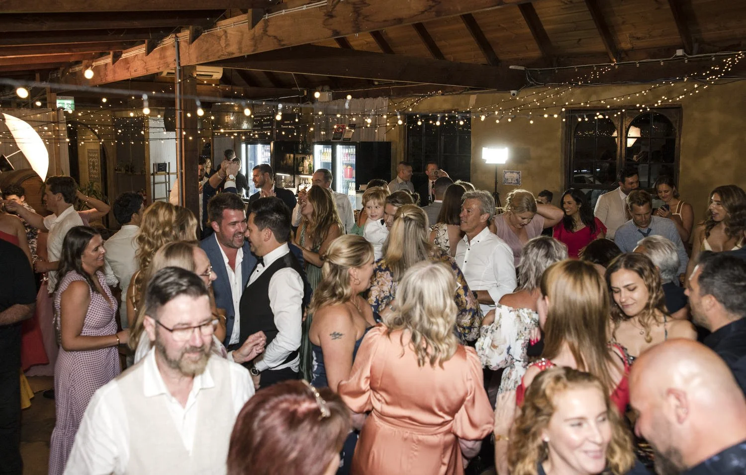 guest dancing at Peppers Creek Barrel Room  Hunter Valley 