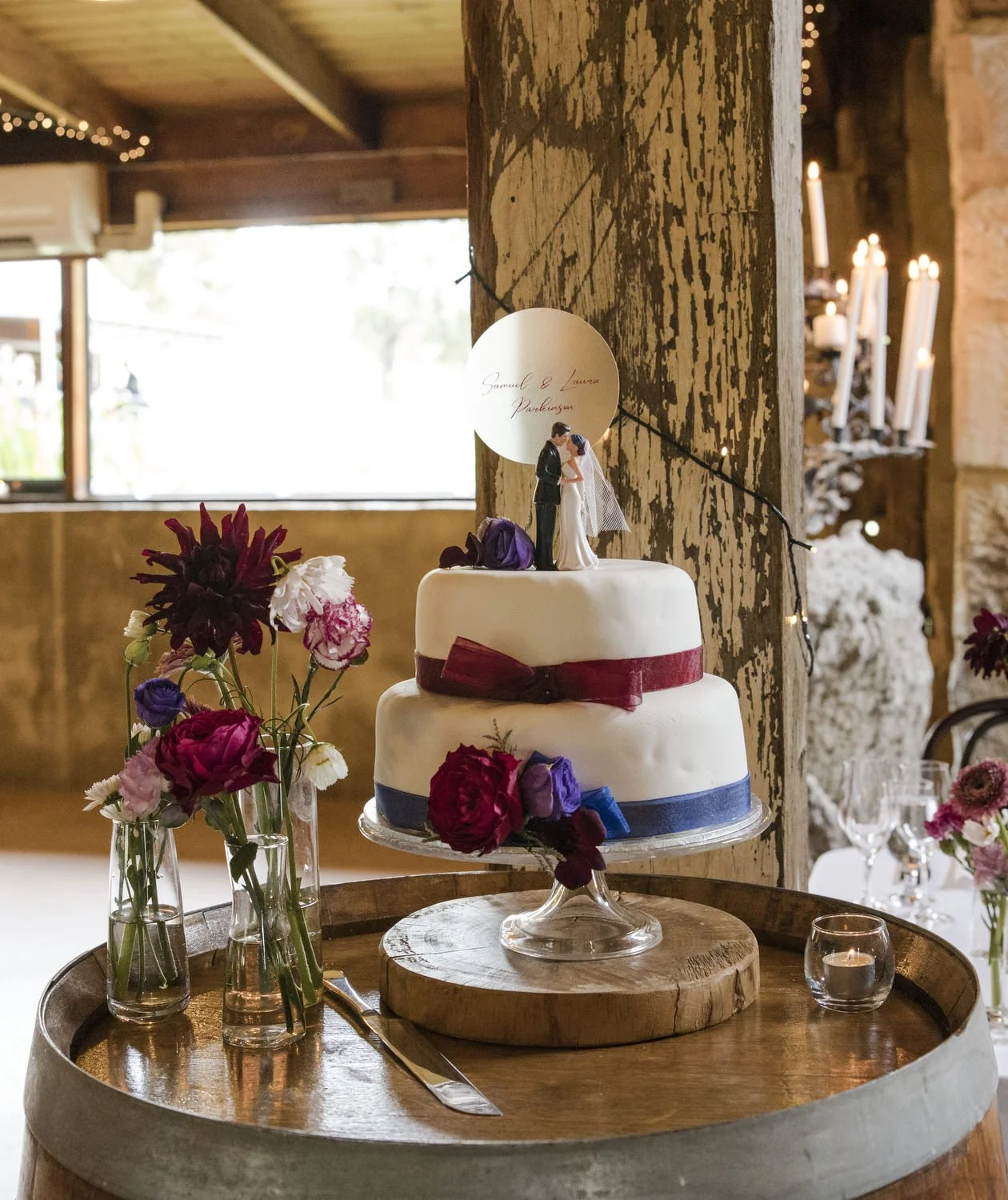 cake setup at Peppers Creek Barrel Room  