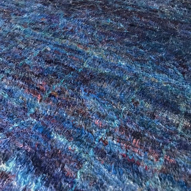 Look what I just found. The color in this rug is hypnotizing. If you a fan of indigo it will haunt you at first sight. TP
8.4 x 9.7