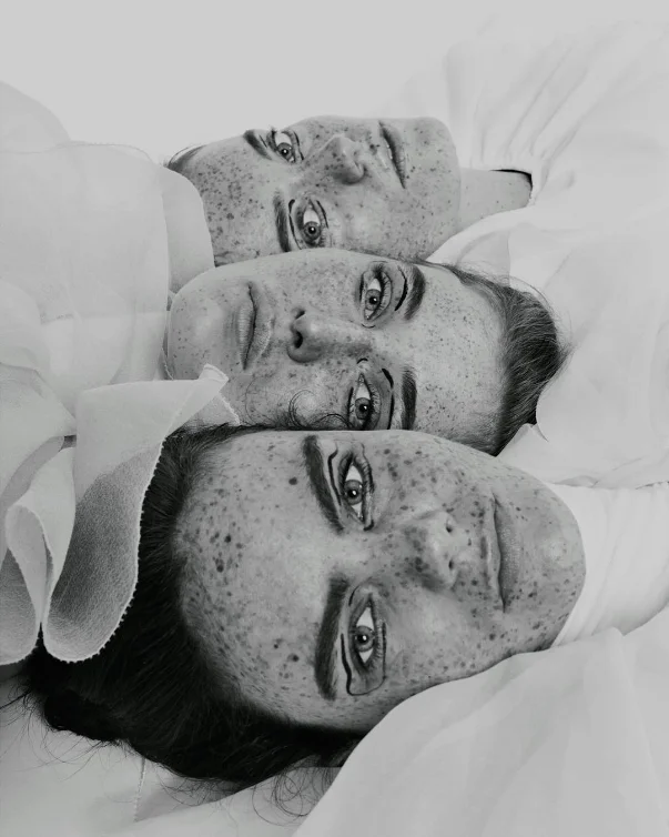 “The daughters have their parties” by © Marta Bevacqua from @thevioletbook with @enirambar @annesophiedevilleroy @philippineurvois , styled by @dabby_naval , mua @meylo0 , hair @yann_turchi , courtesy of the artist