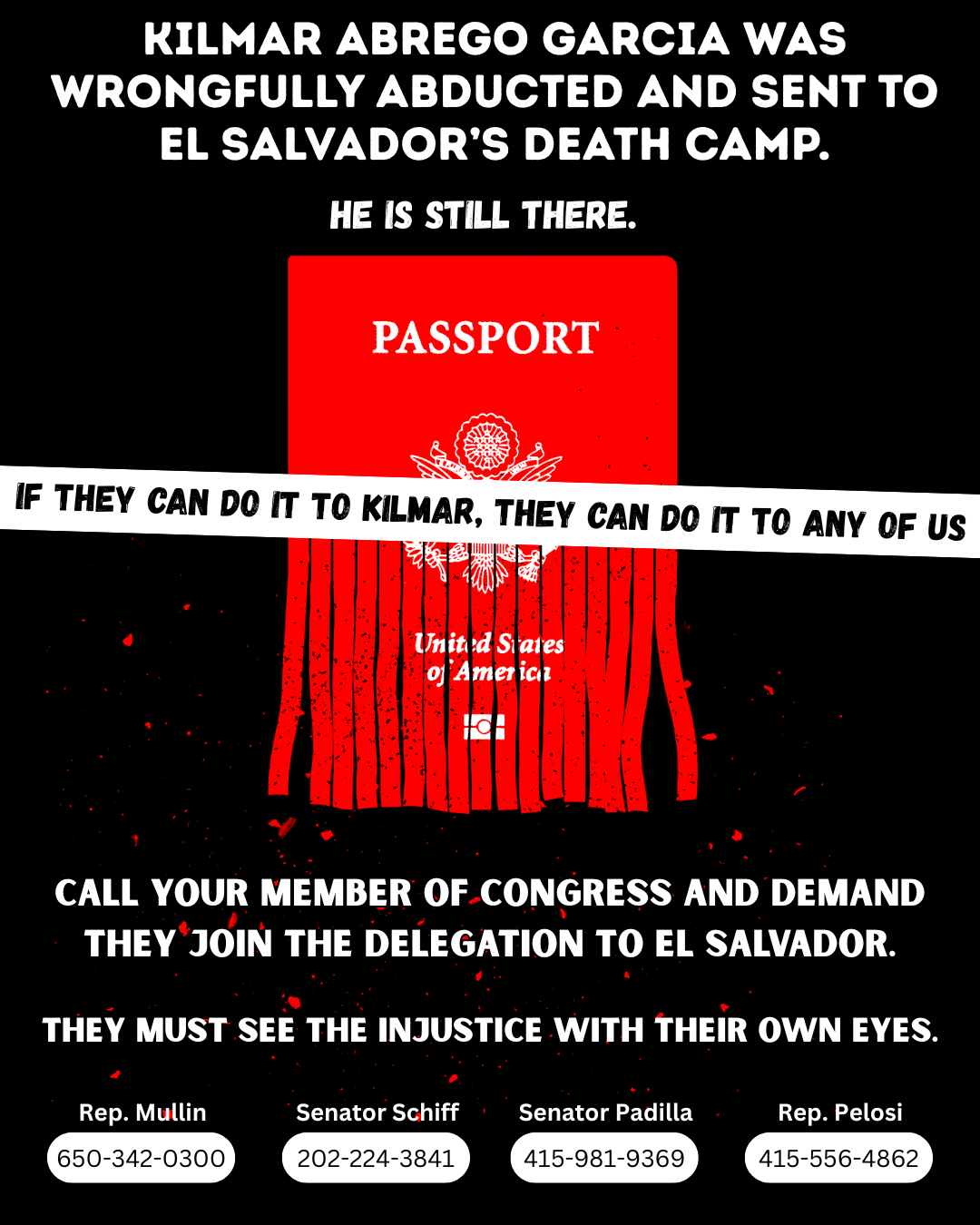 Tell our Members of Congress: Join the delegation to El Salvador to stand up for Kilmar Abrego Garcia