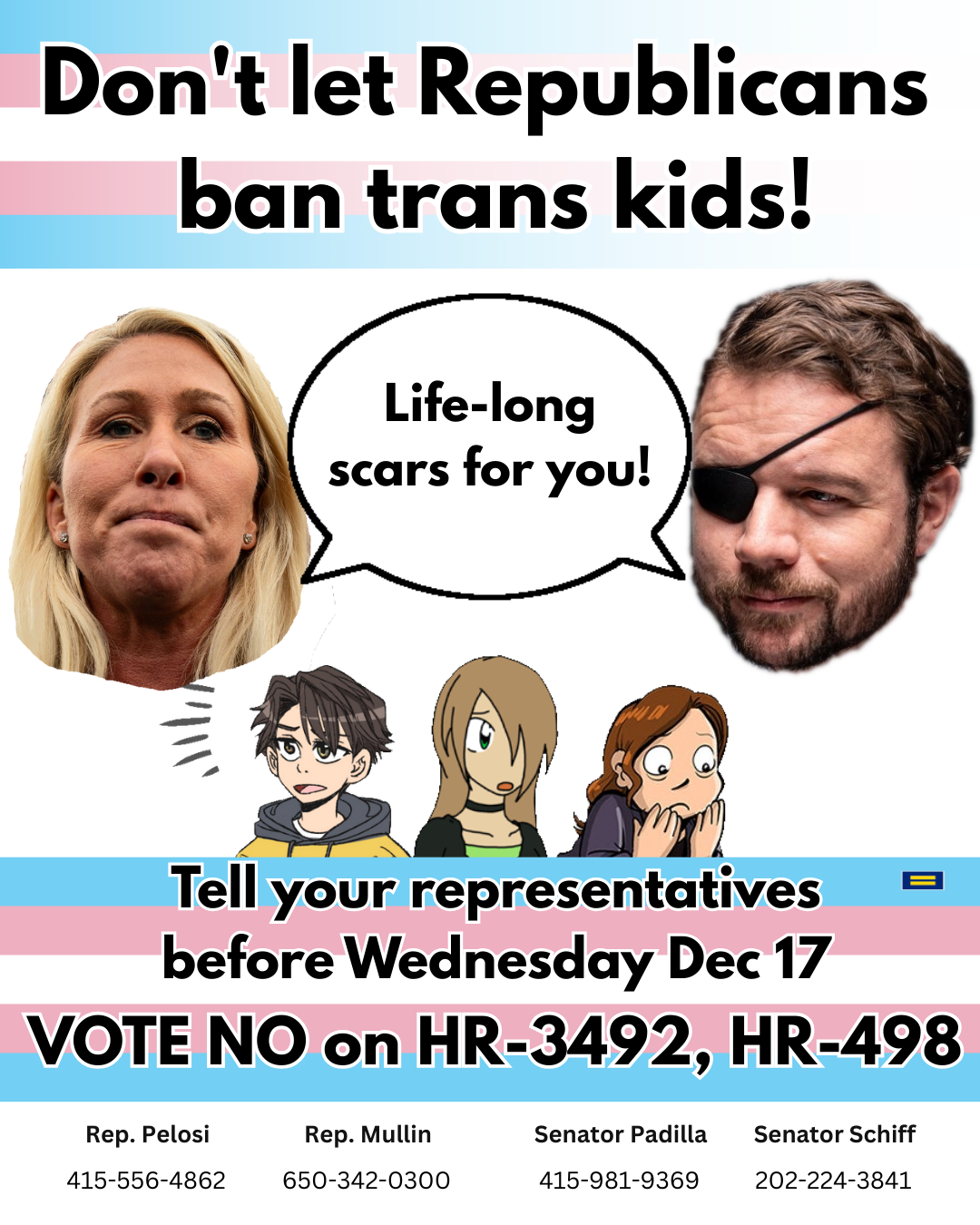 Tell your MoCs: Don't let Republicans ban trans kids!