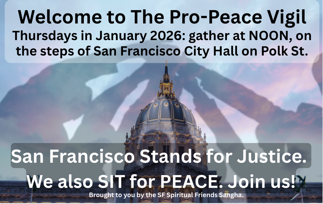 We Won't Stand For This: Pro Peace Vigil with Spiritual Friends Sangha 