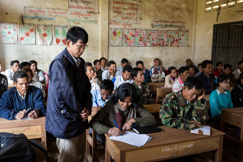 December 27, 2013 - Kampong Cham, Cambodia. Project review meeting, small holder cassava based farming, systems linked to markets. Nikom Leu Village © Nicolas Axelrod / Ruom for SNV