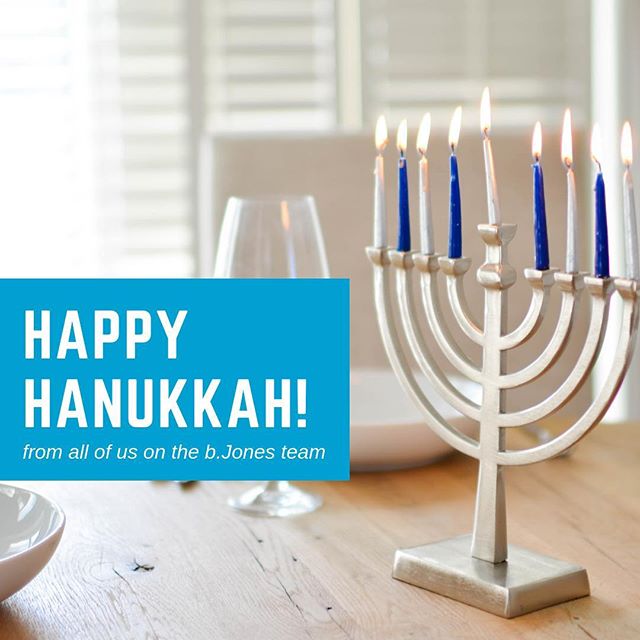 From all of us here at b.Jones, we wish you a safe and happy Hanukkah!