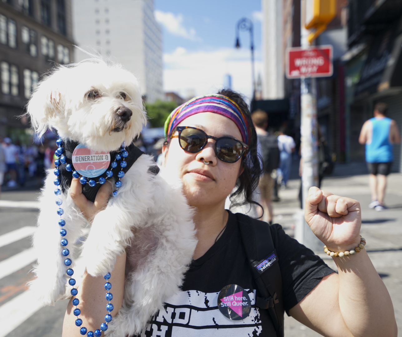 Marcher on 5th Ave - Photo David A Garcia