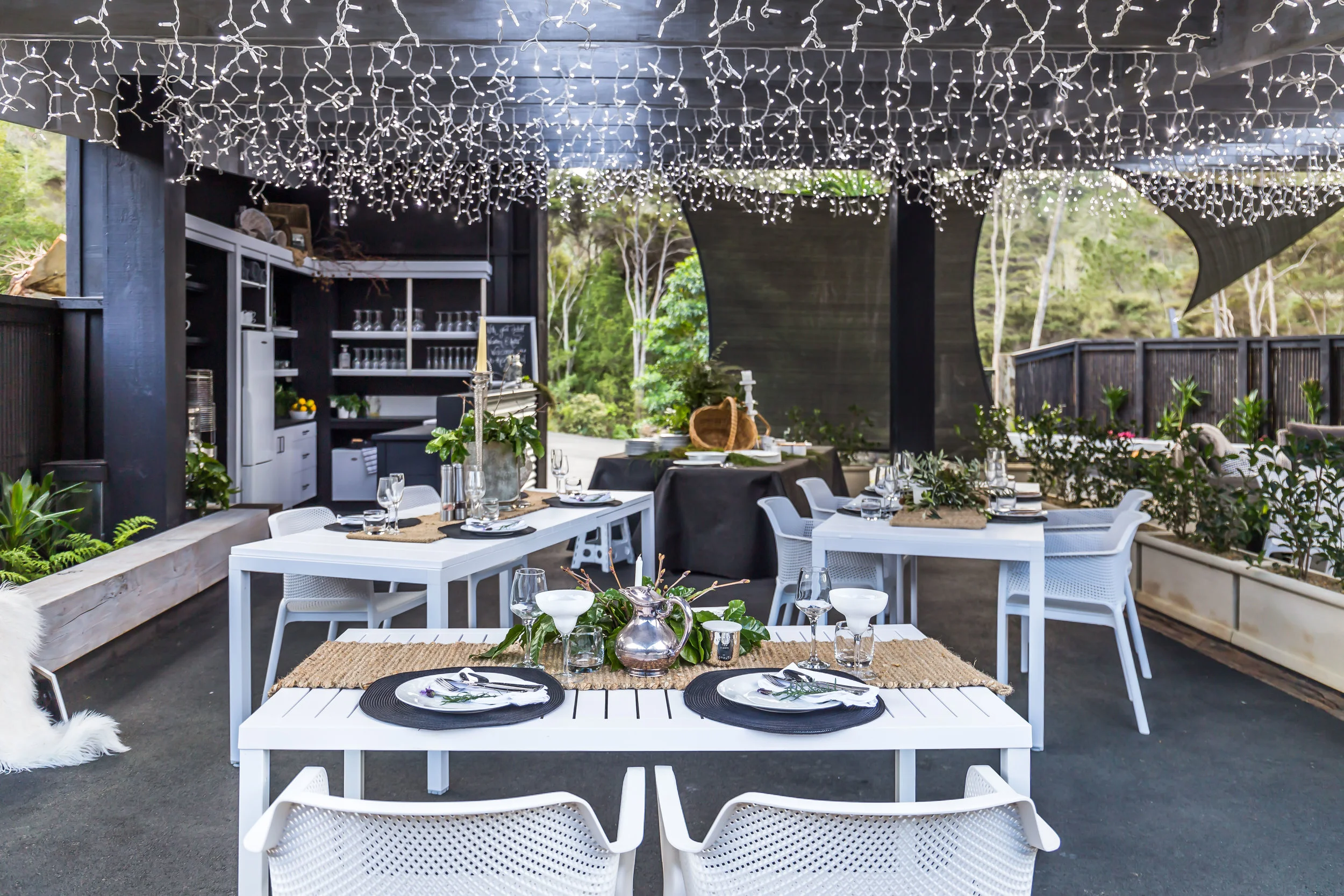 Undercover dining where you can enjoy the peace and the ambience of the Retreat…