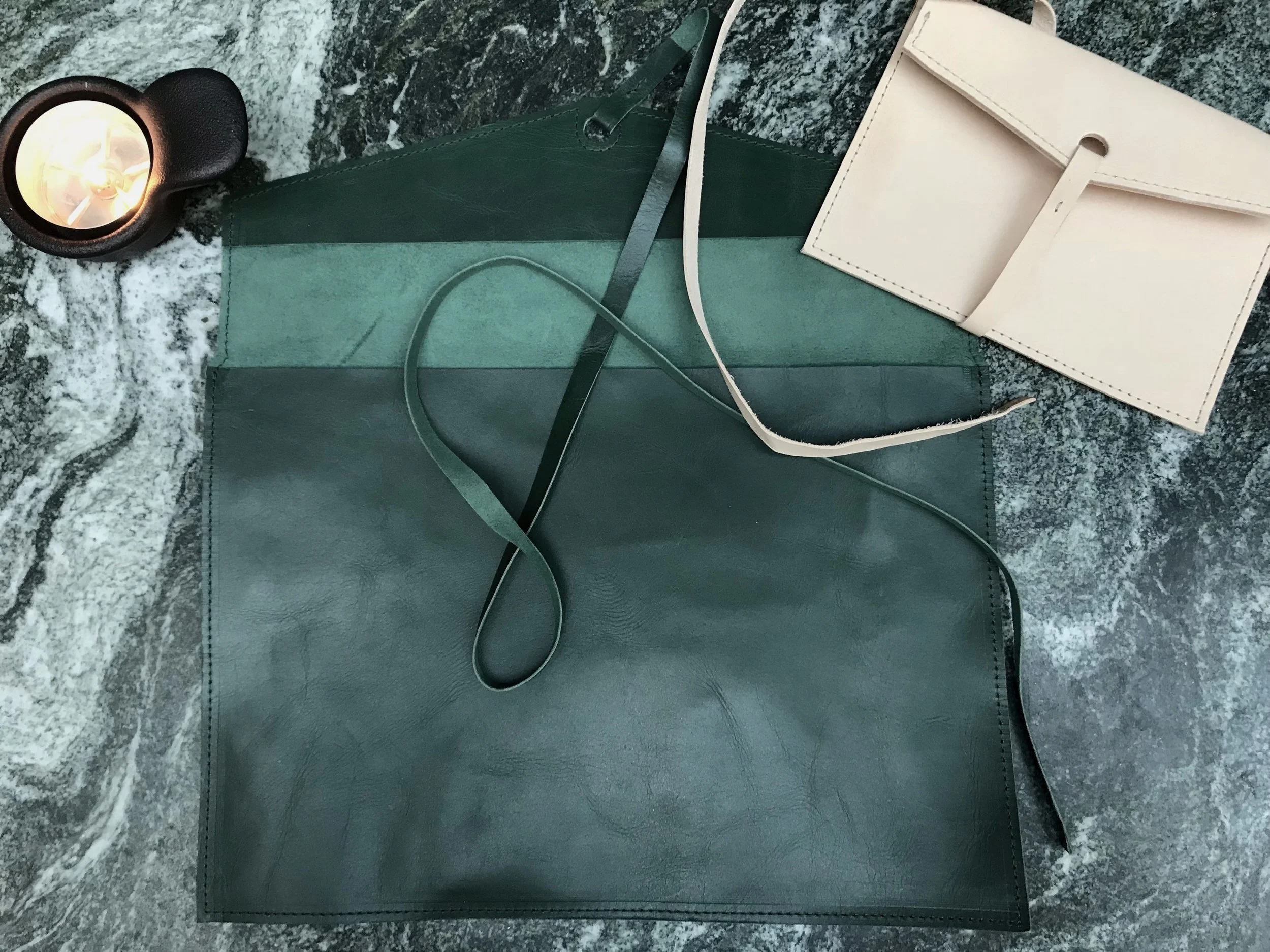 Leather laptop sleeve €200