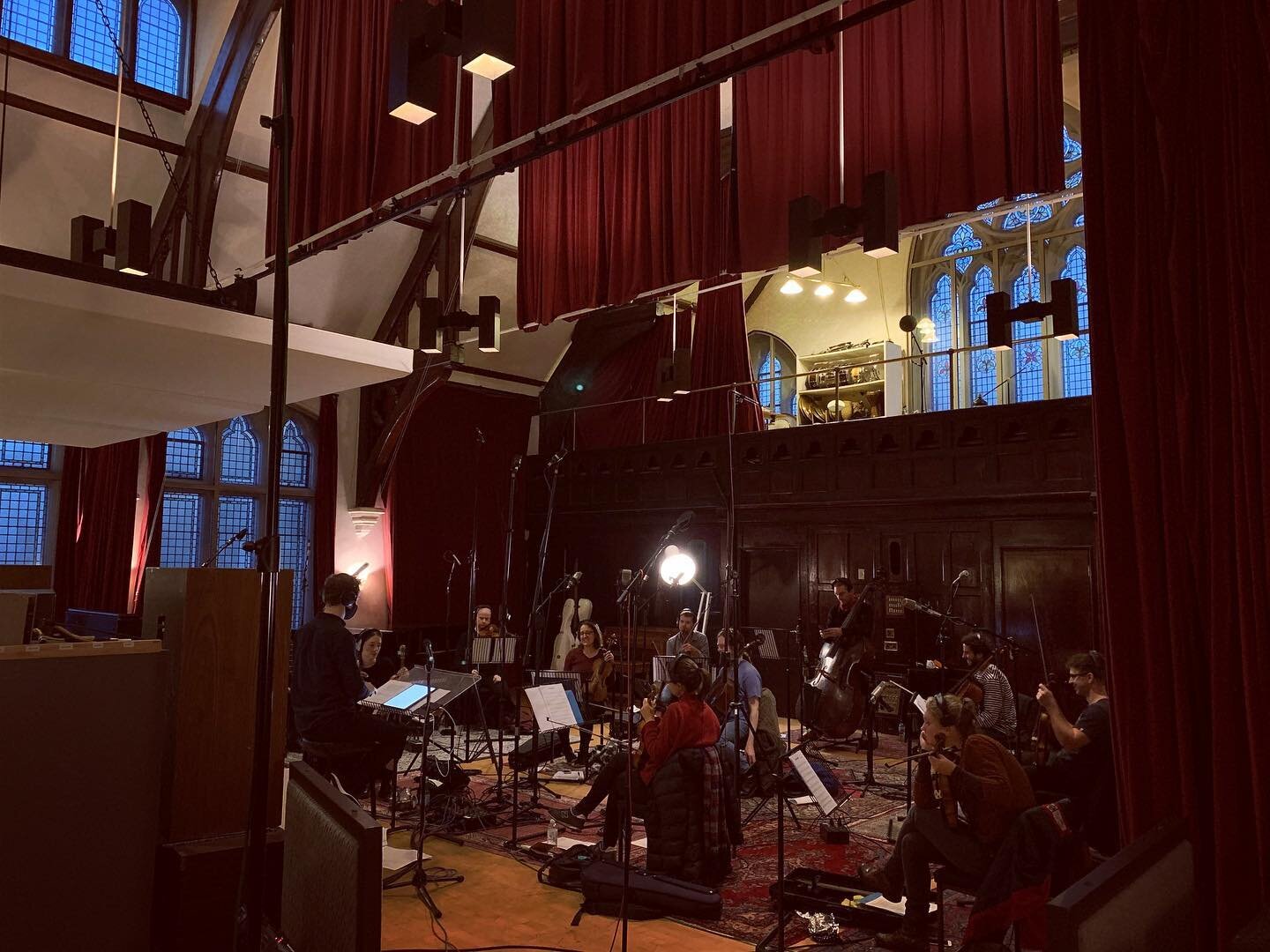 Happy Halloween from one of my favourite spaces! 
Thank you so much @tamingoftheshruti for bringing us together for a great day of music ✨
Wonderful to be back @churchstudios and with @hughbrunt @lcorchestra @_luke_pickering. I really appreciate thes