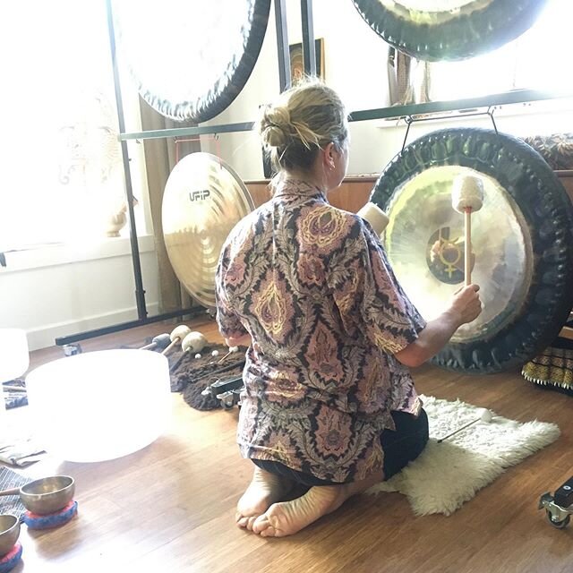 Recording today&rsquo;s gong bath... now online at Soundcloud and YouTube #gongs #therapeuticsound #breath #compassion #reconnection