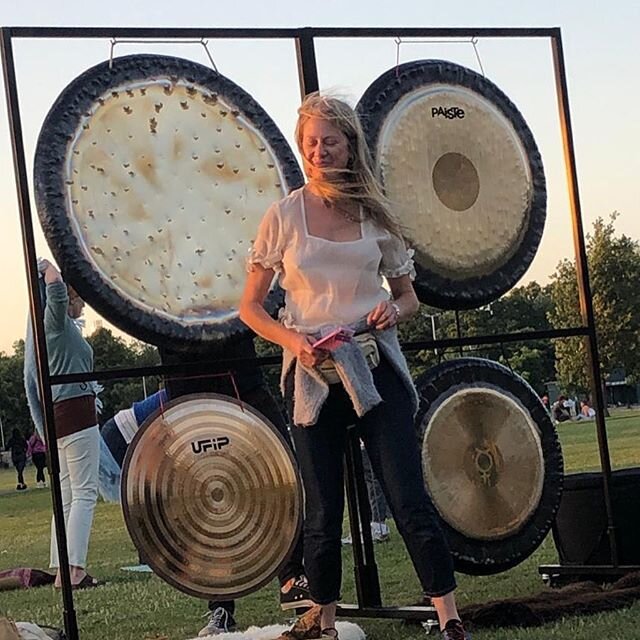 Midsummer gong bath #solstice photos @behrdog