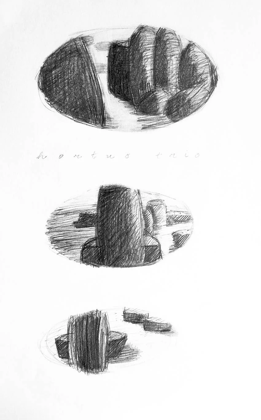  Hortus Trio : pencil on cartridge 