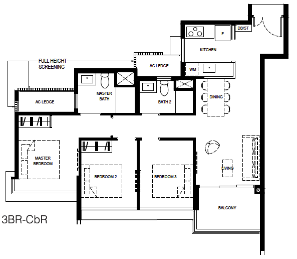 Normanton Park 3-Bedroom Compact 3BR-CbR layout.png