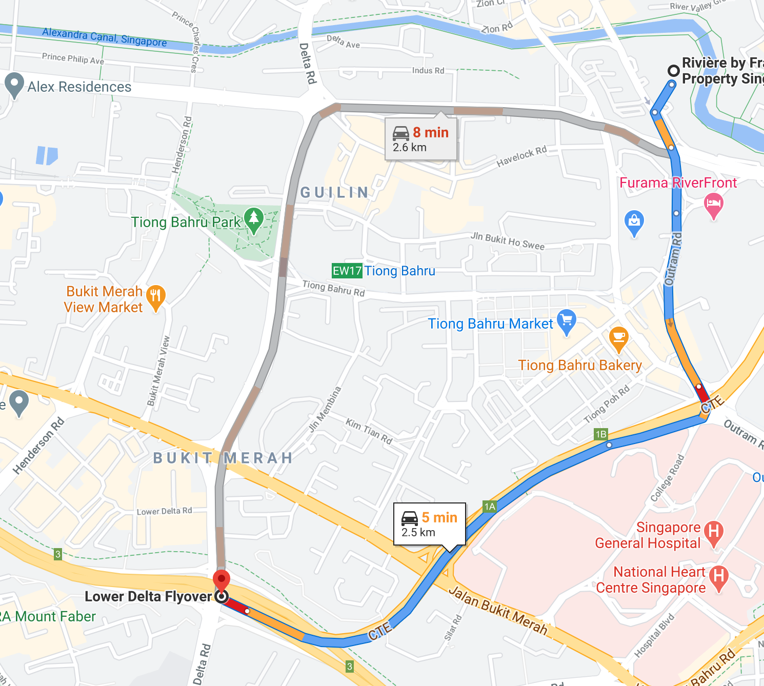 Directions to AYE courtesy Google Maps