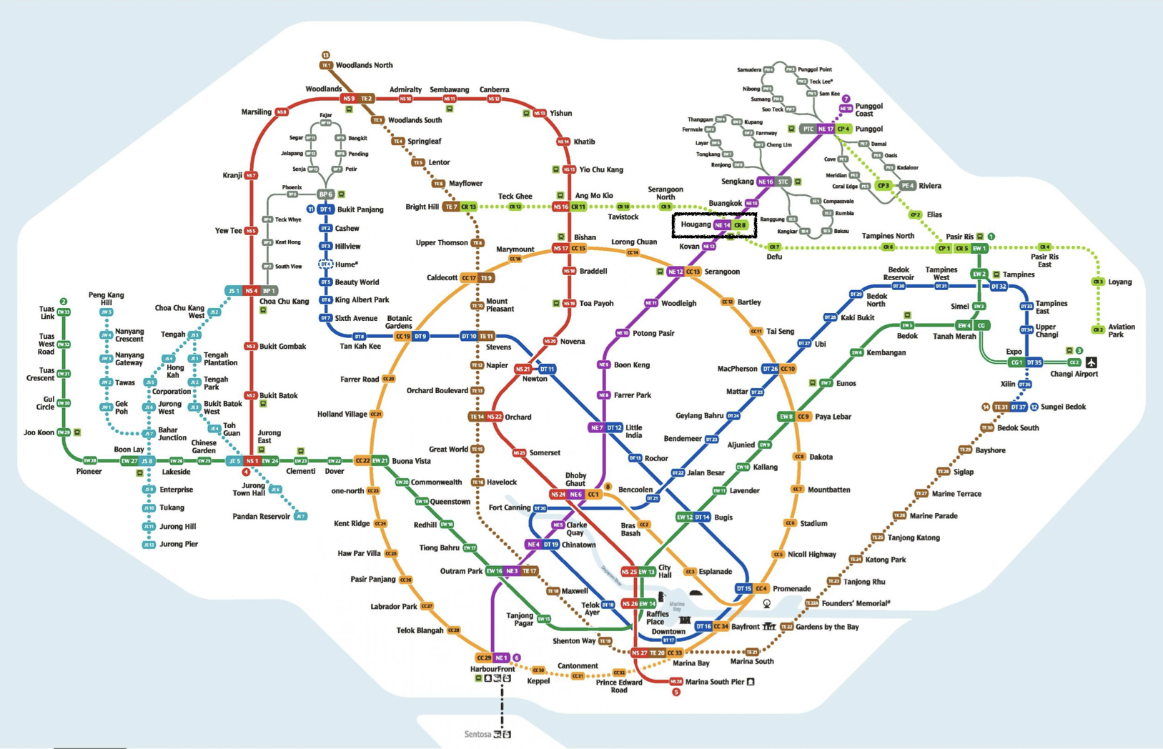 Hougang Mrt Station Map Will Hougang Cross Island Line Mrt Convert The Estate Into A Mature Town? |  Propertylimbrothers