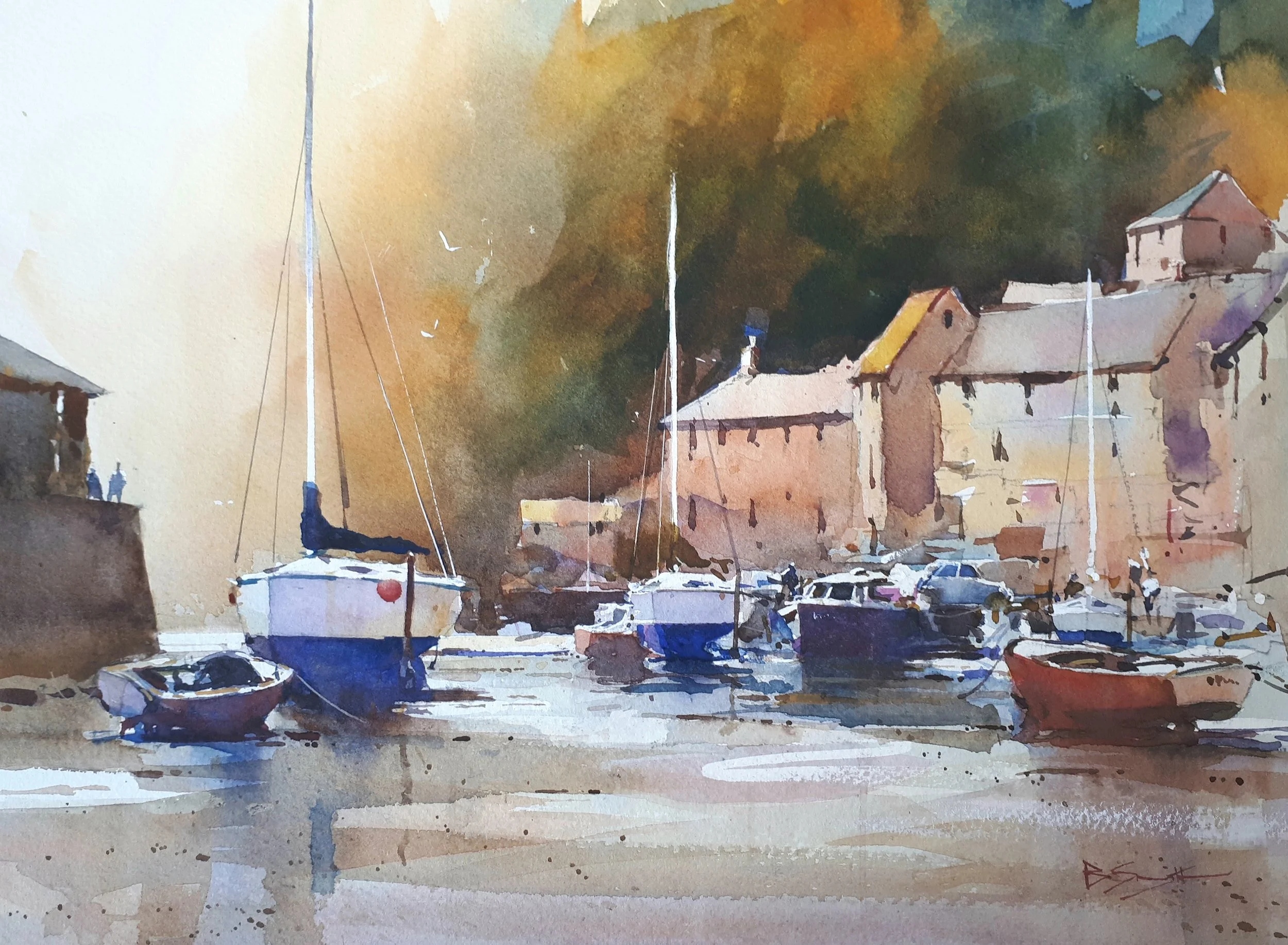 BRENDAN SMITH  DEMONSTRATES A COASTAL SCENE IN WATERCOLOUR