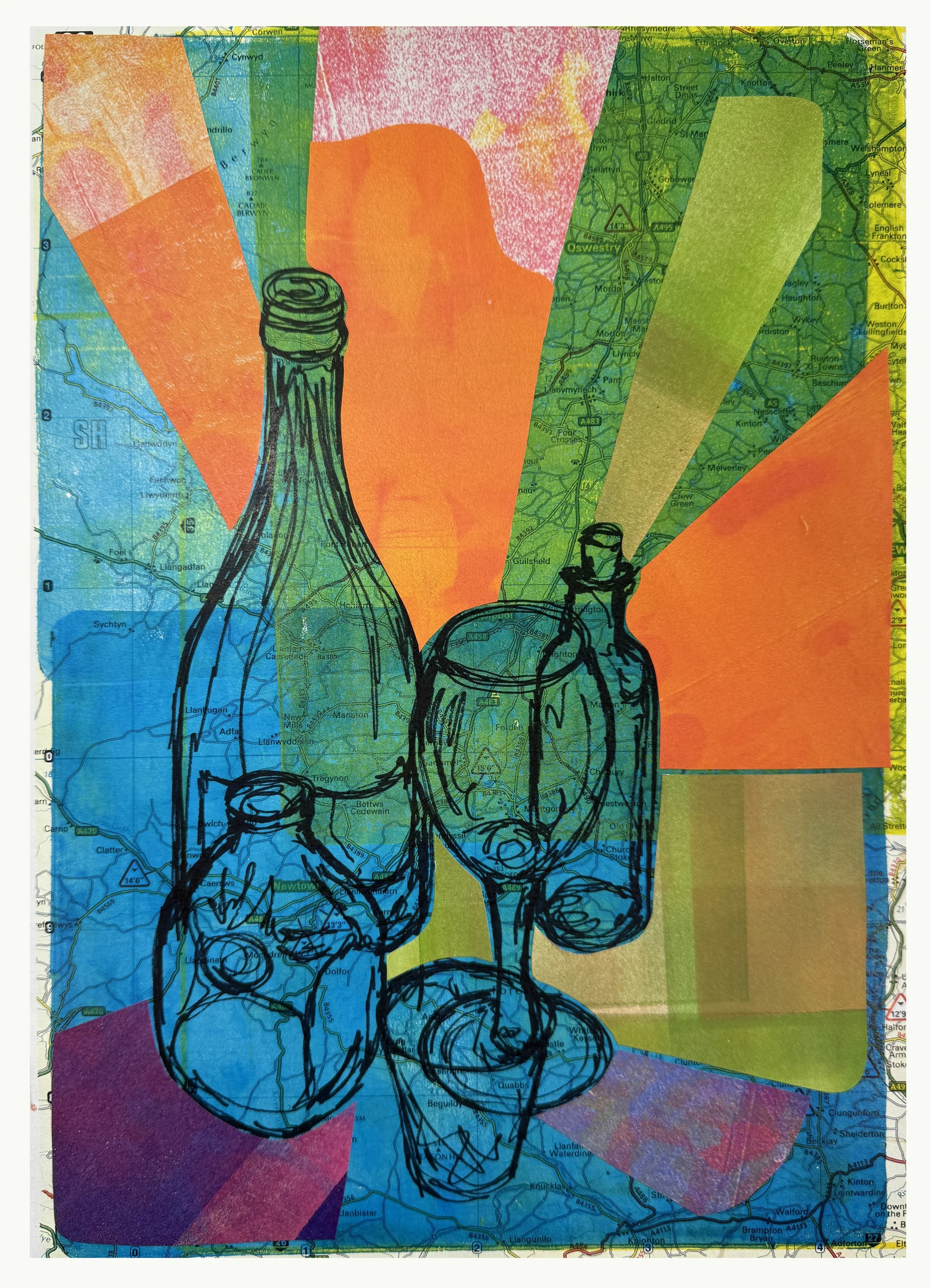 STILL LIFE WITH CREATIVE COLLAGE AND GELLI PRINTING WITH ELLA HEYWOOD