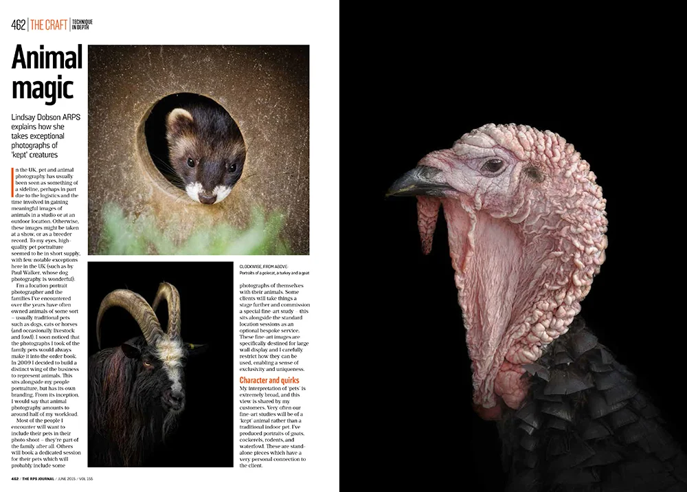 Pet and Wildlife Photographer Featured in the Journal of the Royal Photographic Society