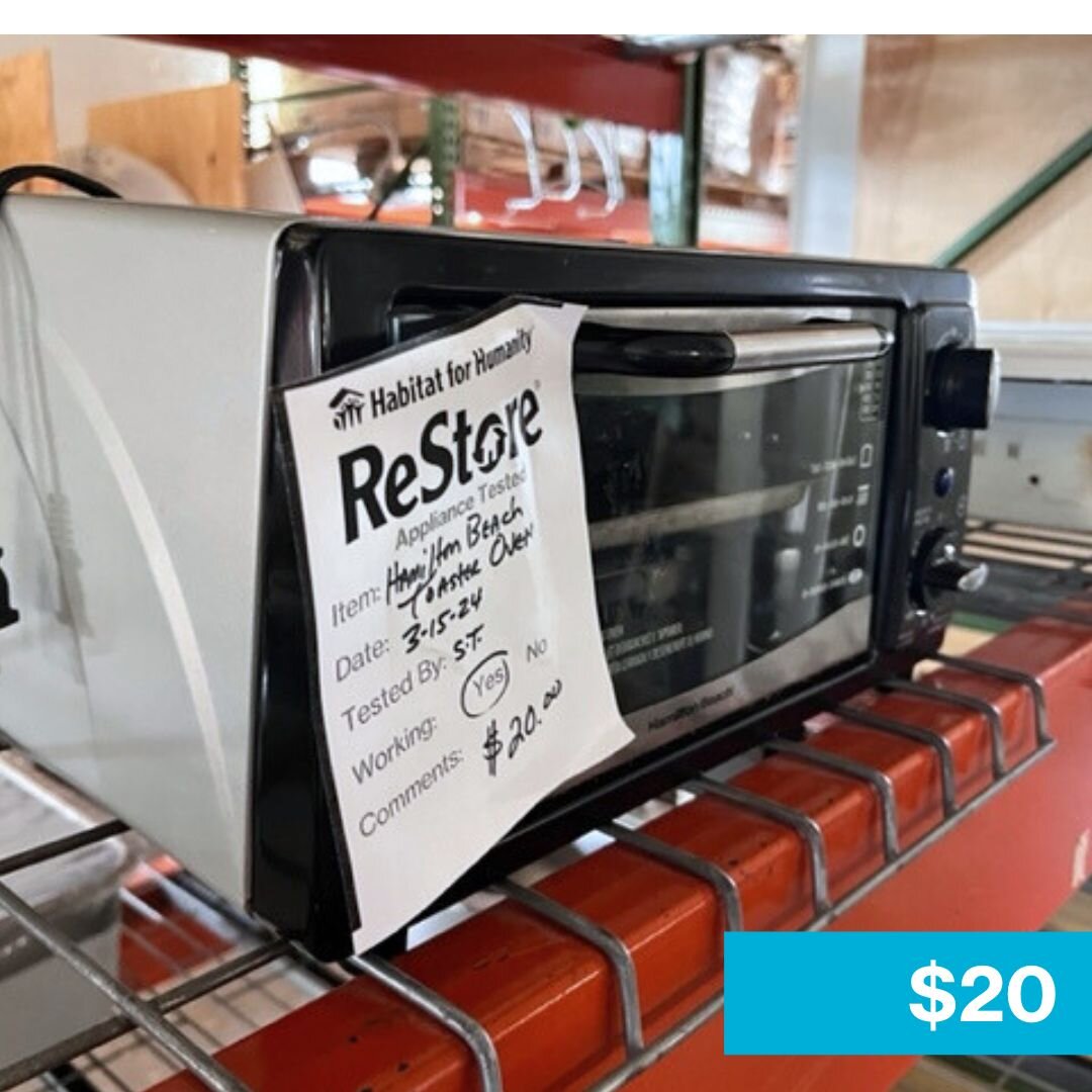 Need a new place to sit down and relax? Or a new place to wash up? Or maybe even a new way to heat up some food? We've got all of that and more at the Restore! Come by now for some great deals!

#chair #sink #toasterover
