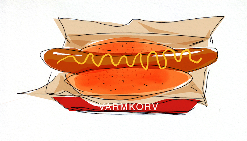 Hot dog 書籍「fika」挿絵