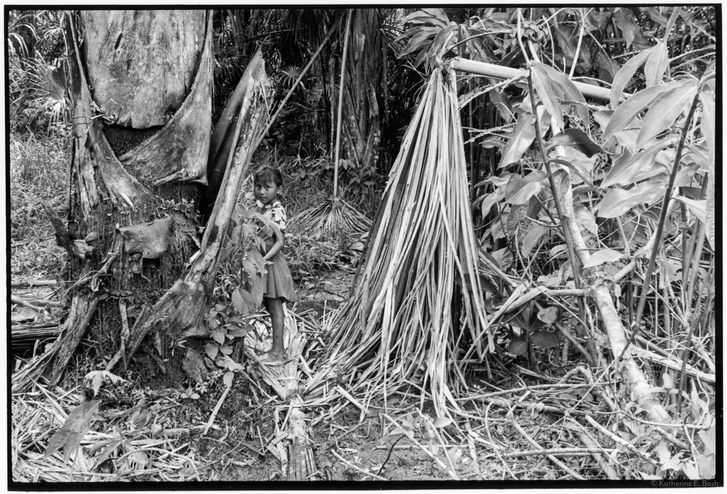 Playing near the Chakra , Quichua, Canelos, Pastaza, Oriente Ecuador, Amazonia, 1999