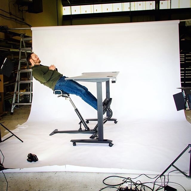 Our Co-Founder &amp; CTO, Michael, taking a stretch break during one of the photoshoot setups for our new lower-priced 2020 model Fehn.  Just one example of the dozens of ways the Fehn can help you get moving in ways big and small! ⠀⠀⠀⠀⠀⠀⠀⠀⠀⠀⠀⠀⠀⠀⠀⠀
V