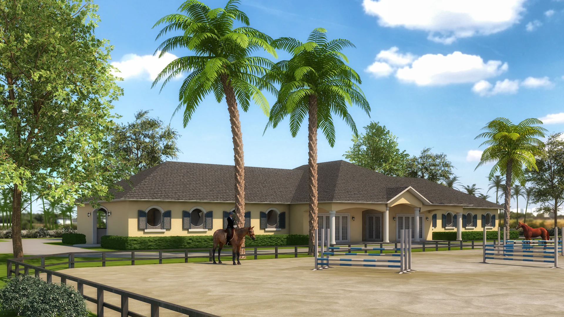• Location: Wellington, FL • Order: 3D Front Exterior Rendering