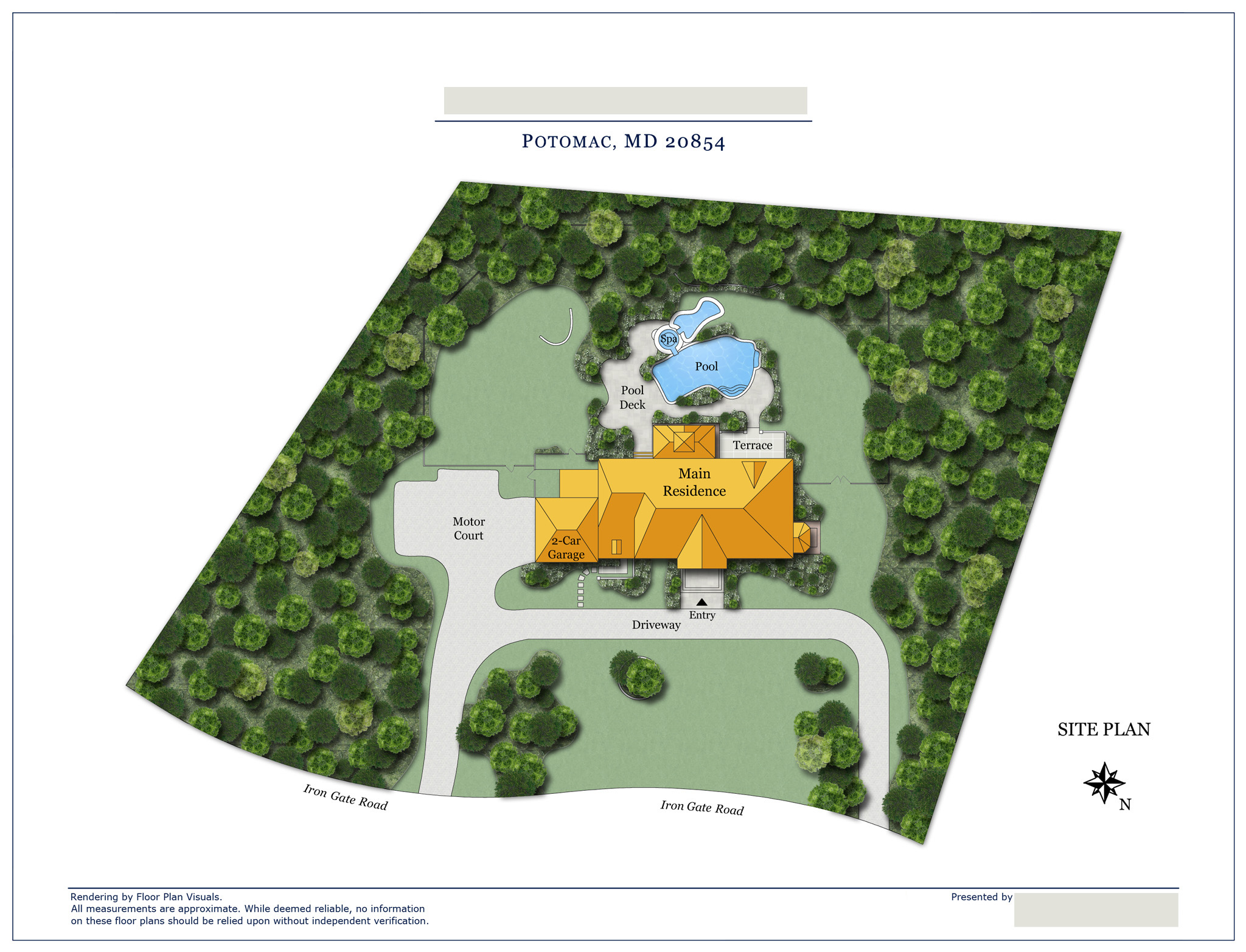 • Location: Potomac, MD • Property Type: Single Family Home • Order: Custom Site Plan w/ pool