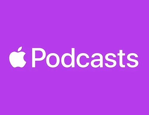 Apple Podcasts logo - links to show page