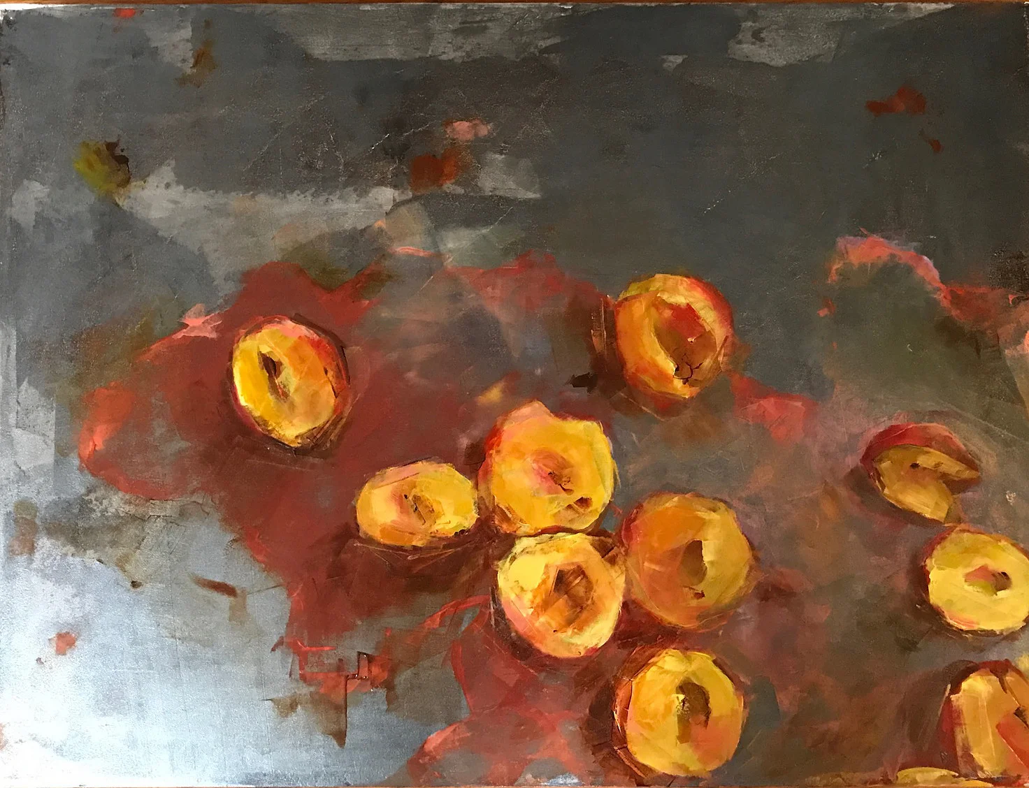 Nectarine Dreams 18|24 oil on panel