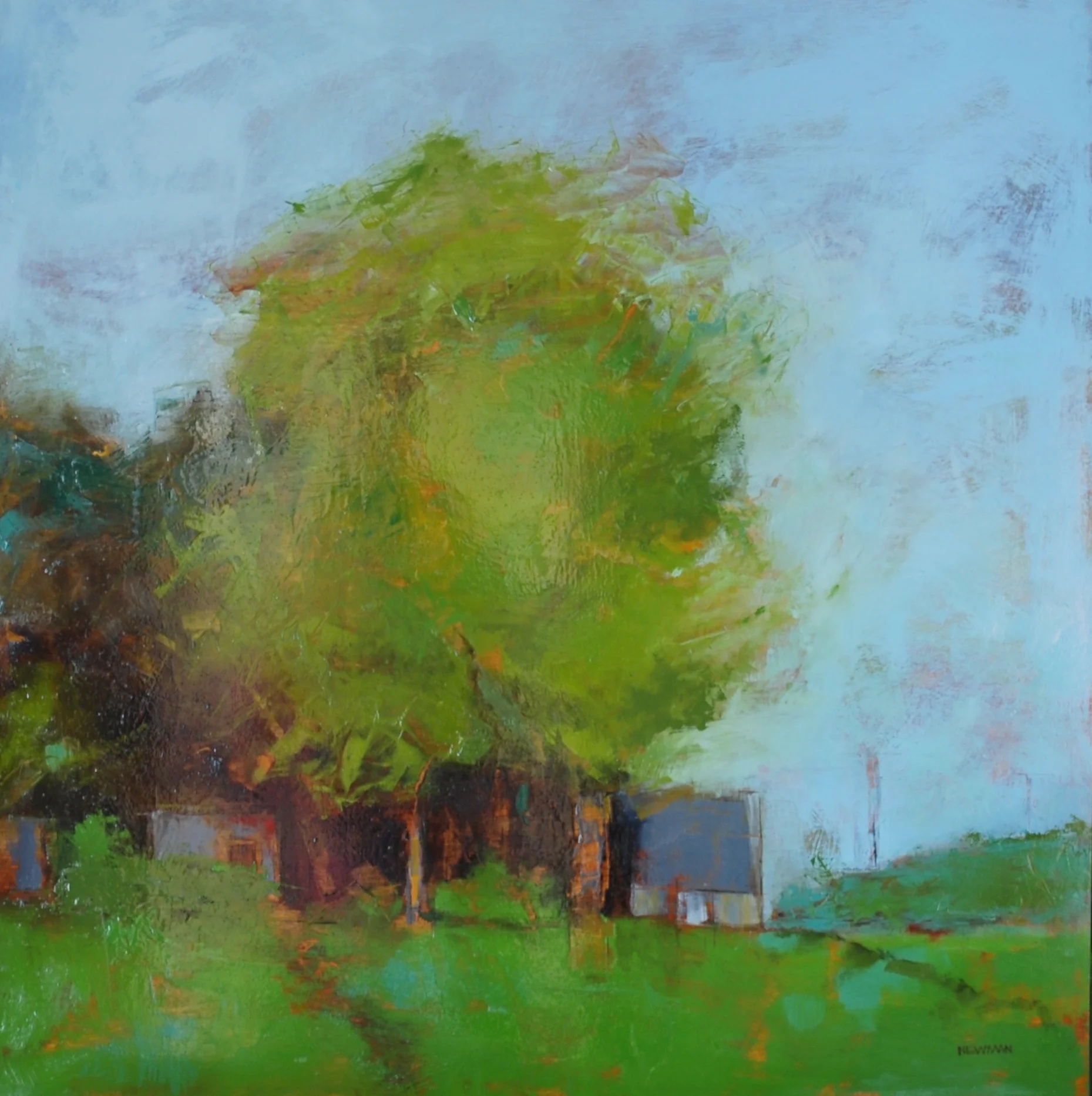 Hiding in the Greens 40|40 oil on panel
