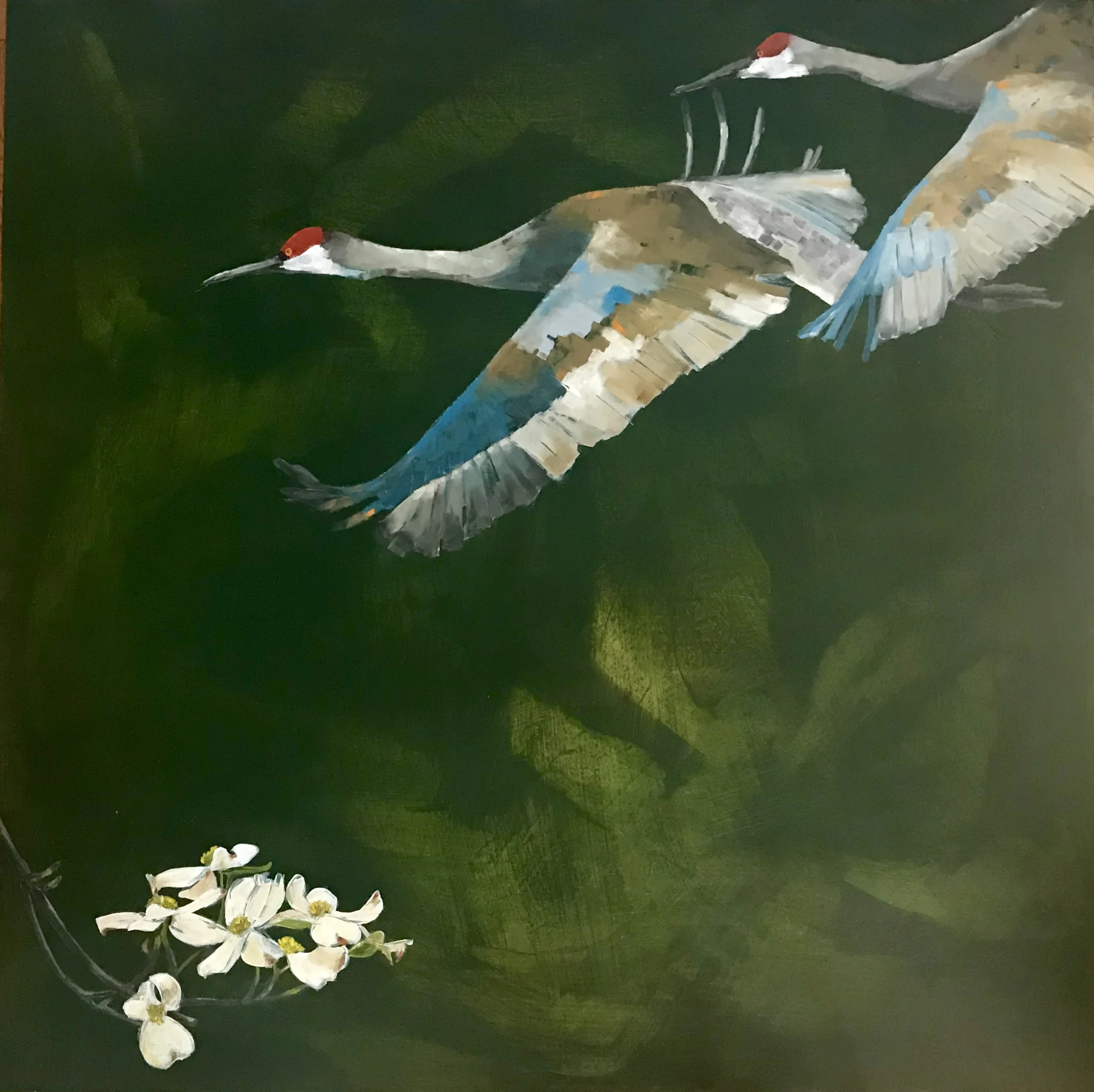 Over the Tree Tops 40|40 oil on panel