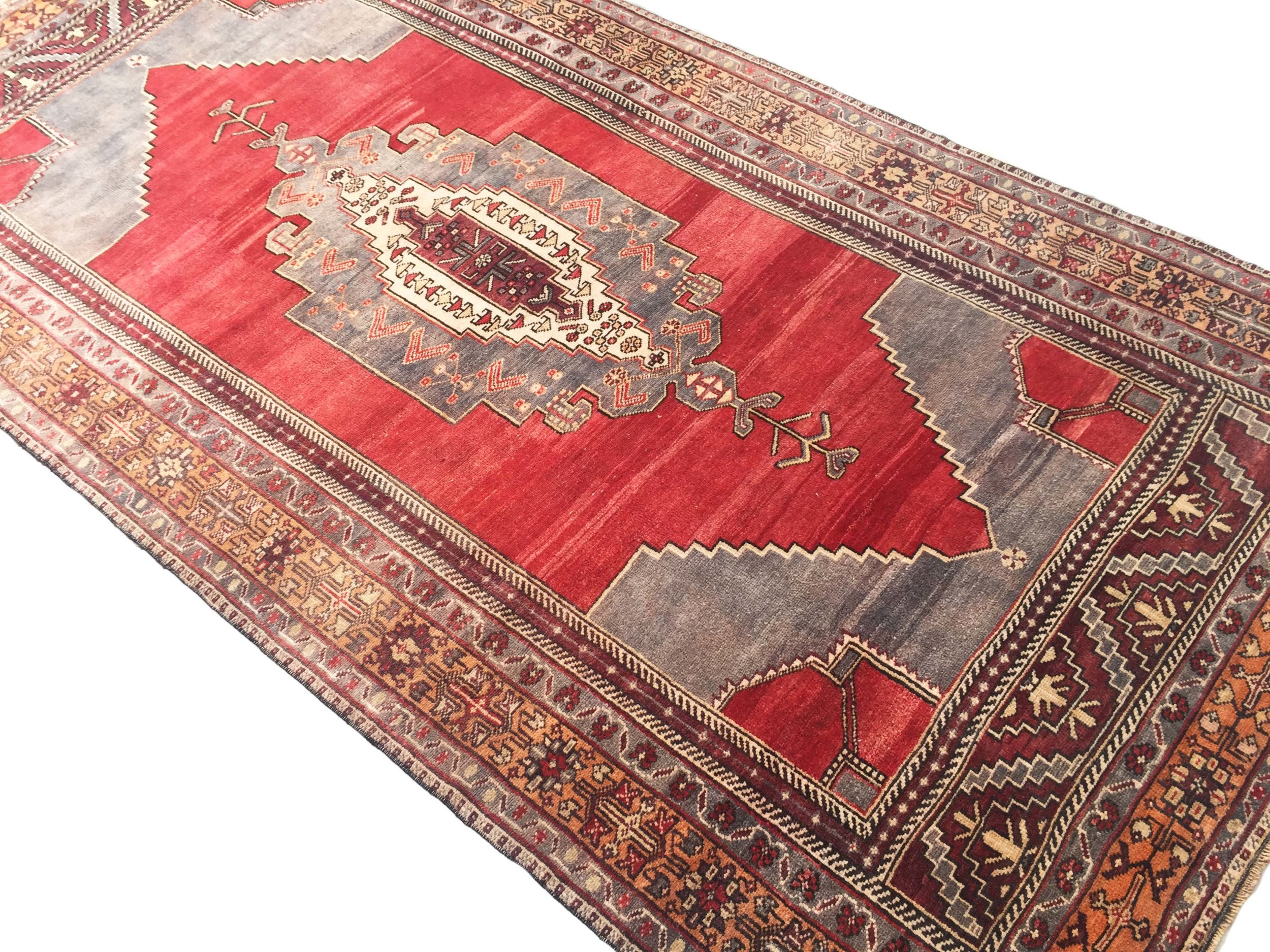 Vintage Turkish Oushak Handmade Wool Rug