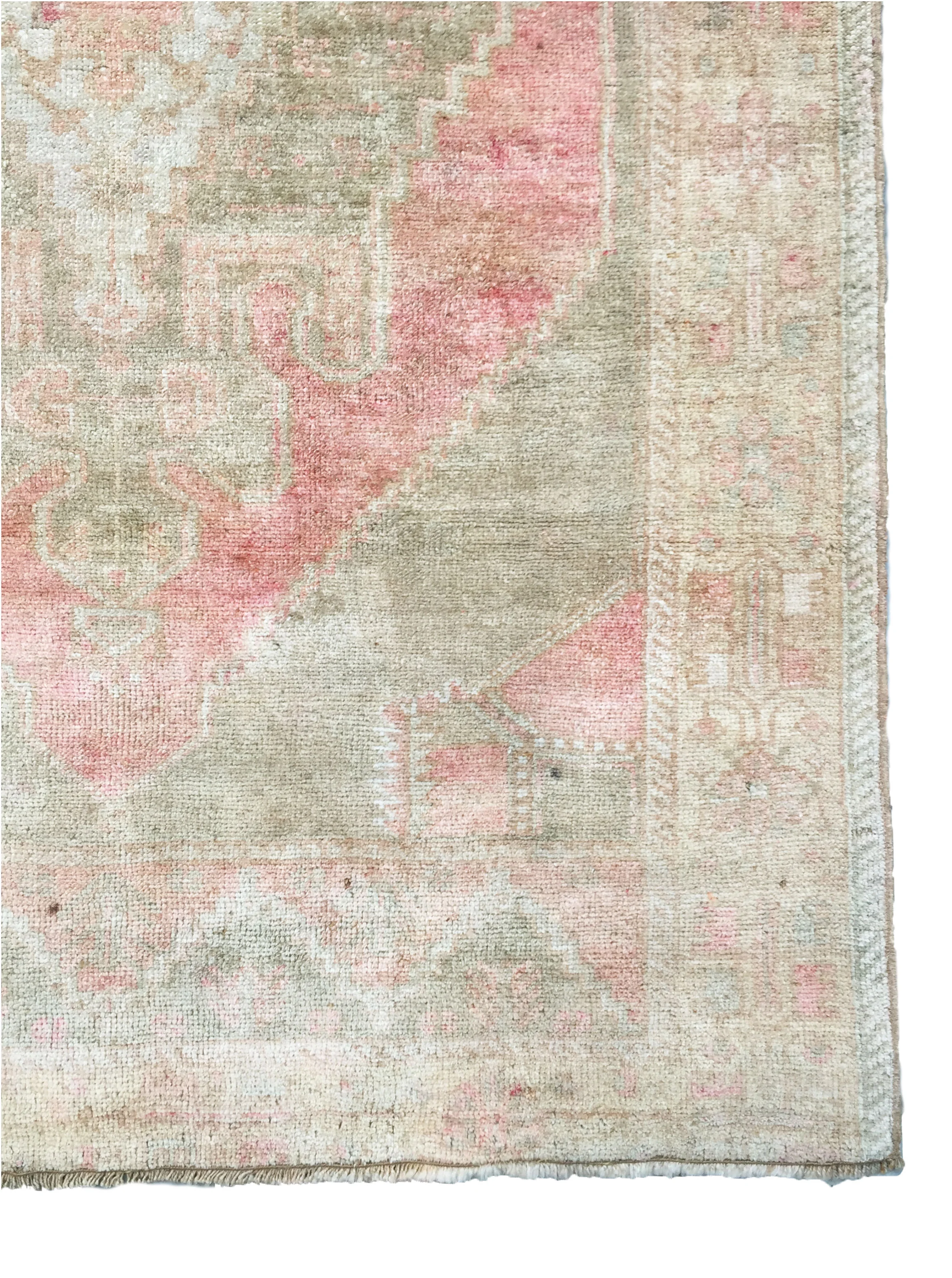 Vintage Turkish Oushak Handmade Wool Rug