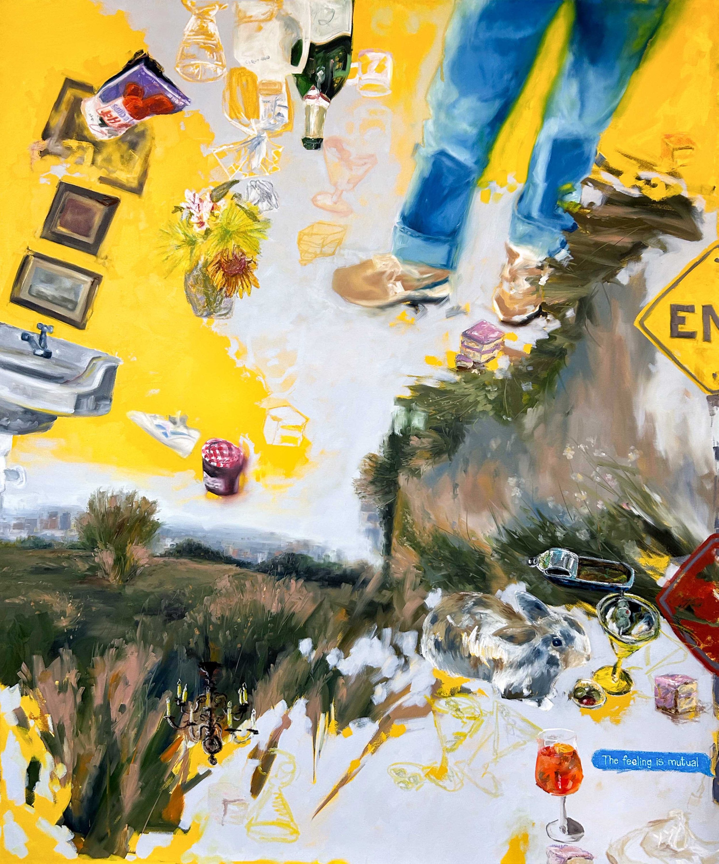 ThreePieesOfCakeOnThatTrailOffCasianoRoad_72x60_OilandPastel_2022.jpg