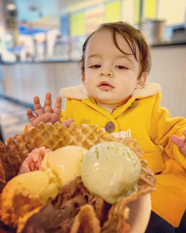 Last week this Birthday Baby enjoyed a bevy of homemade IceCream samples and didn't refuse a single one!
