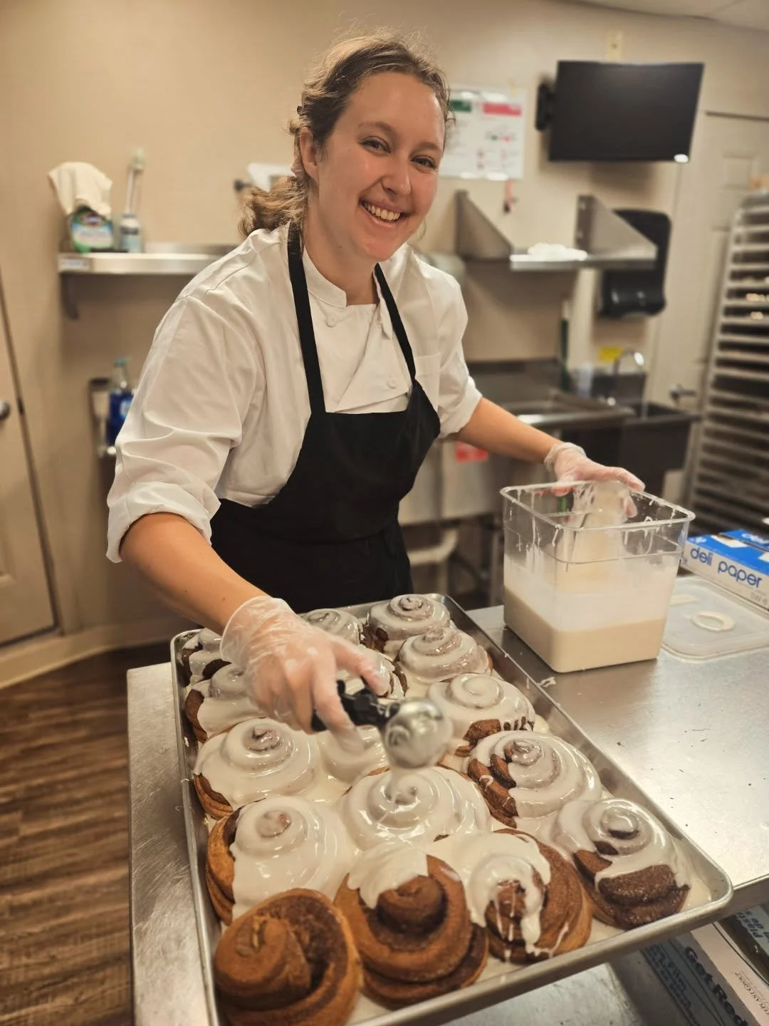 Happy Fri-YAY! 
 
Our Cinnamon buns are made fresh each morning and never sold the next day. 
.
We only make what we know we will sell to make sure you always get the freshest in anything we make. So if you come and we are sold out, we apologize, but