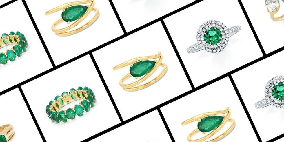 Harper's Bazaar Emerald Engagement Rings