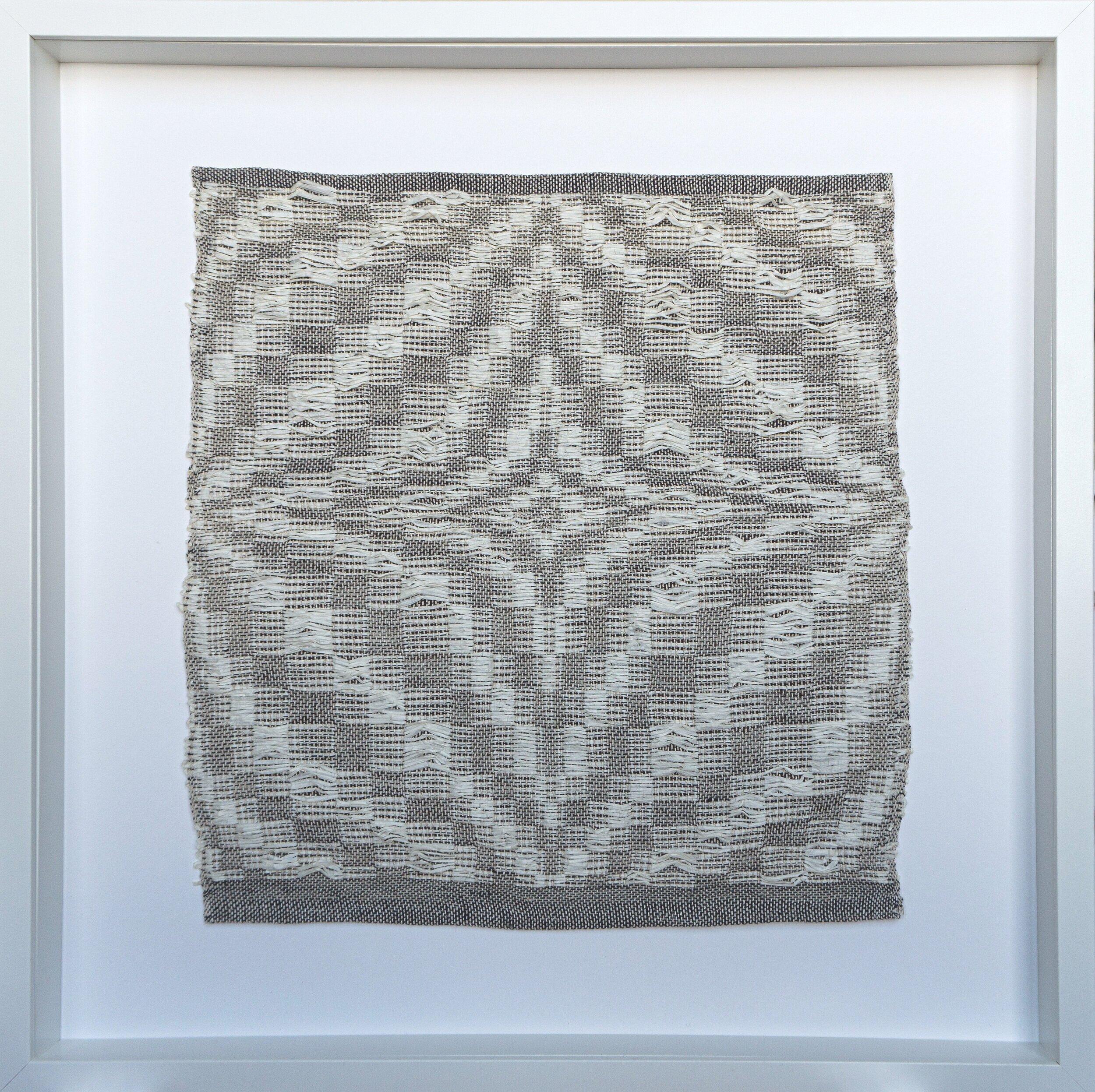 Vortex, 2020, Paper linen and stainless steel, 13" x 14"