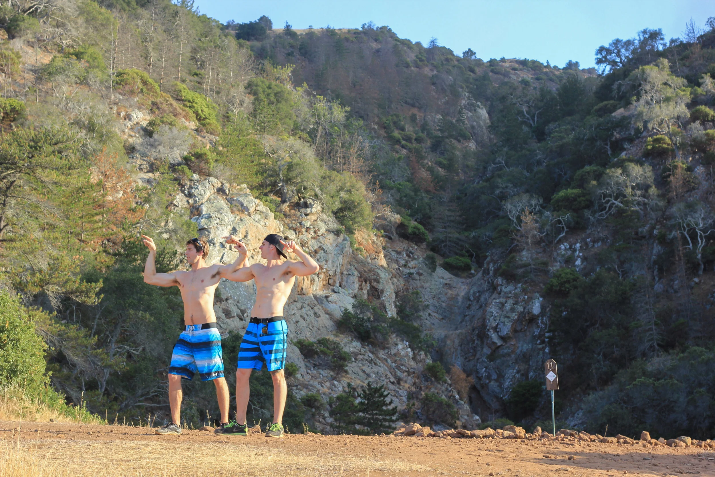 Josh and Weston letting us ladies know which direction the beach was.