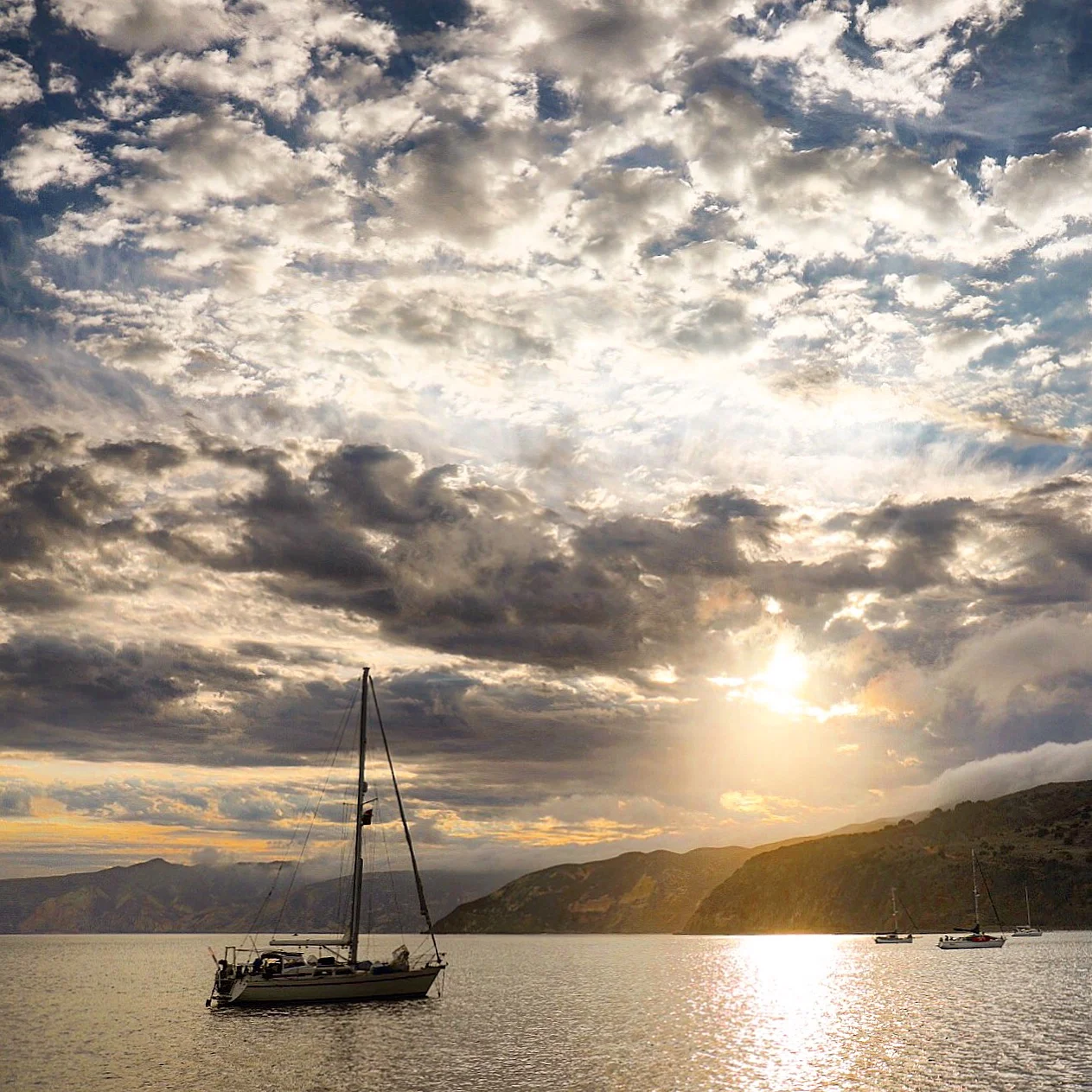 Stunning sunrise at Prisoners Harbor.