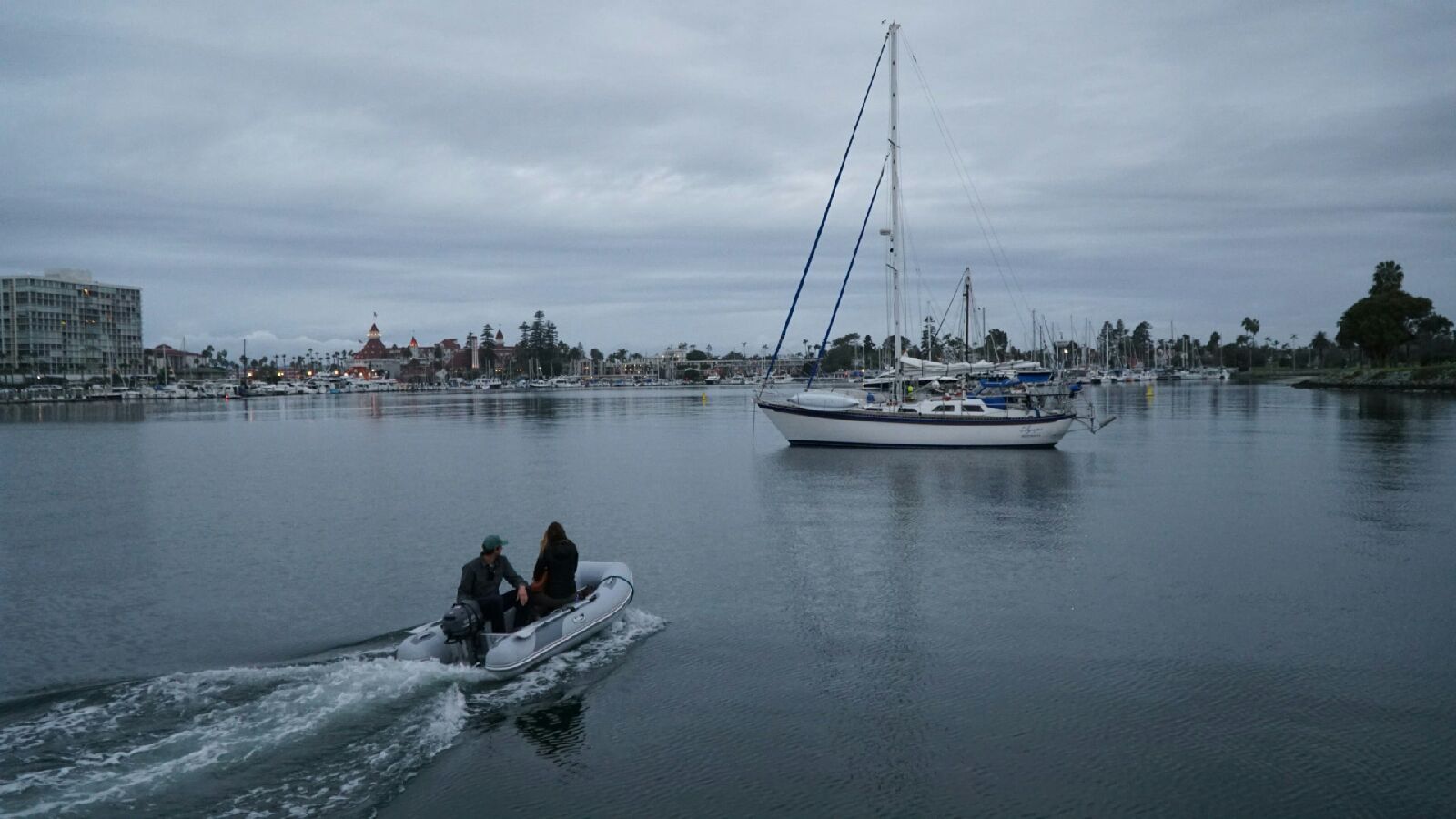 Getting ready to leave SD after the storm. Photo by Joey Hernandez .