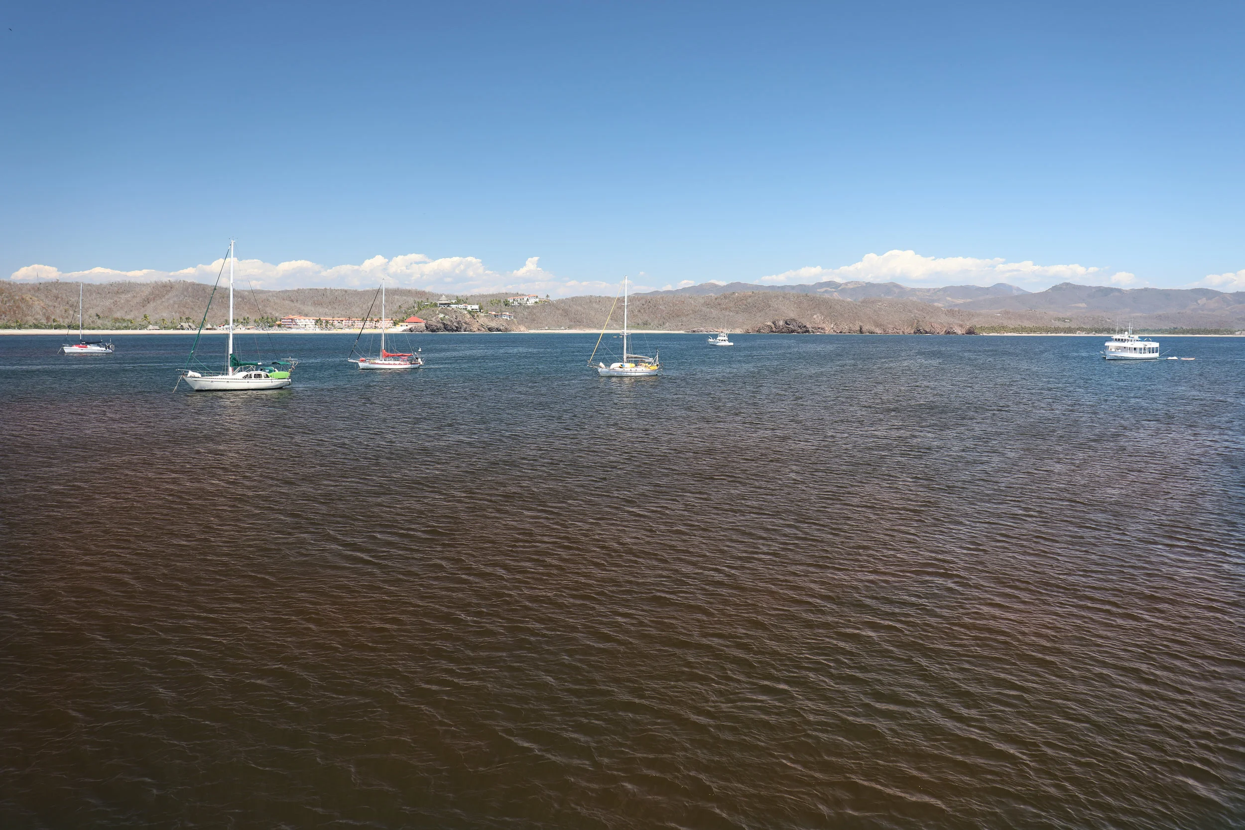 Red tide in the anchorage.