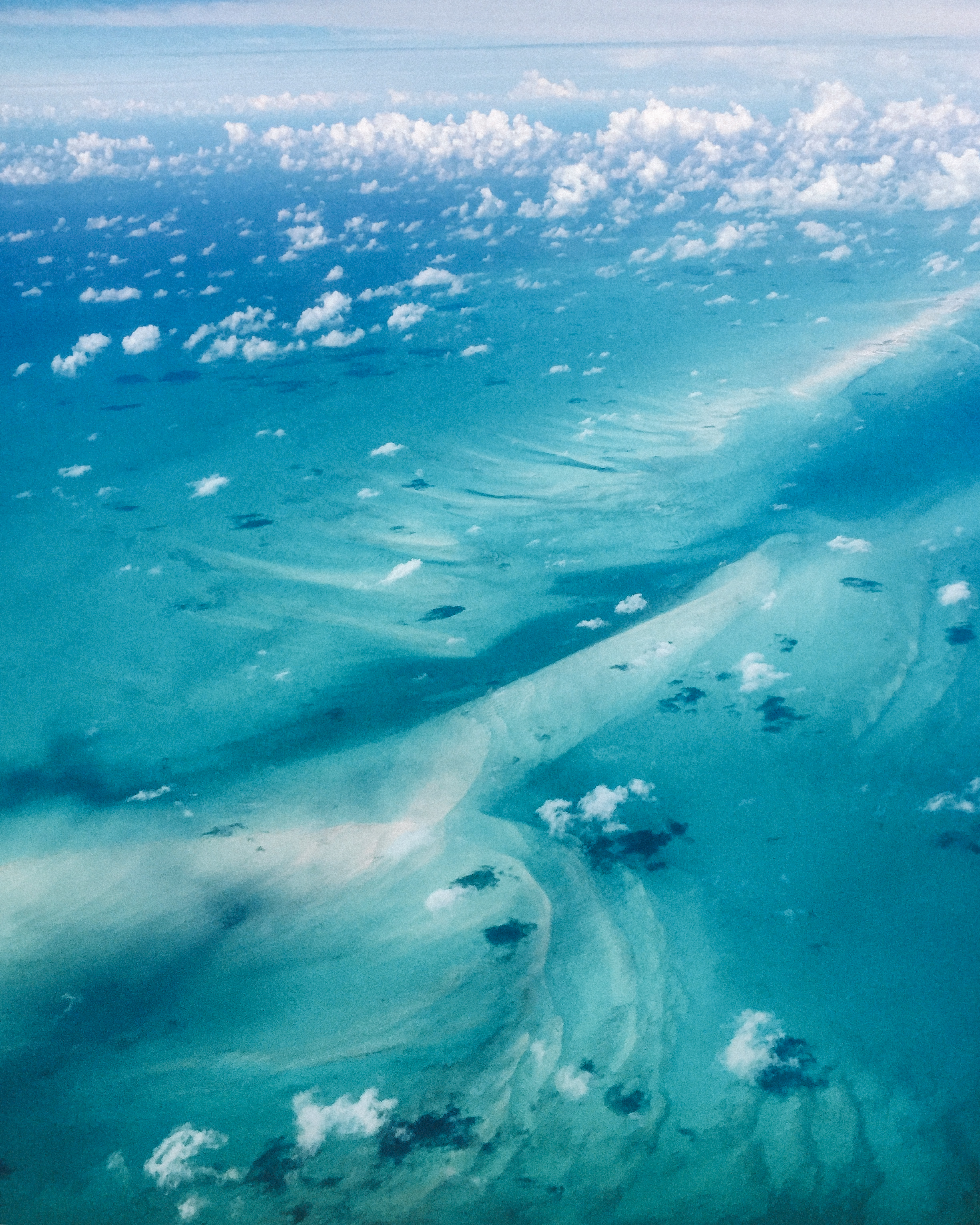 Our view flying in to Great Inagua, Bahamas.