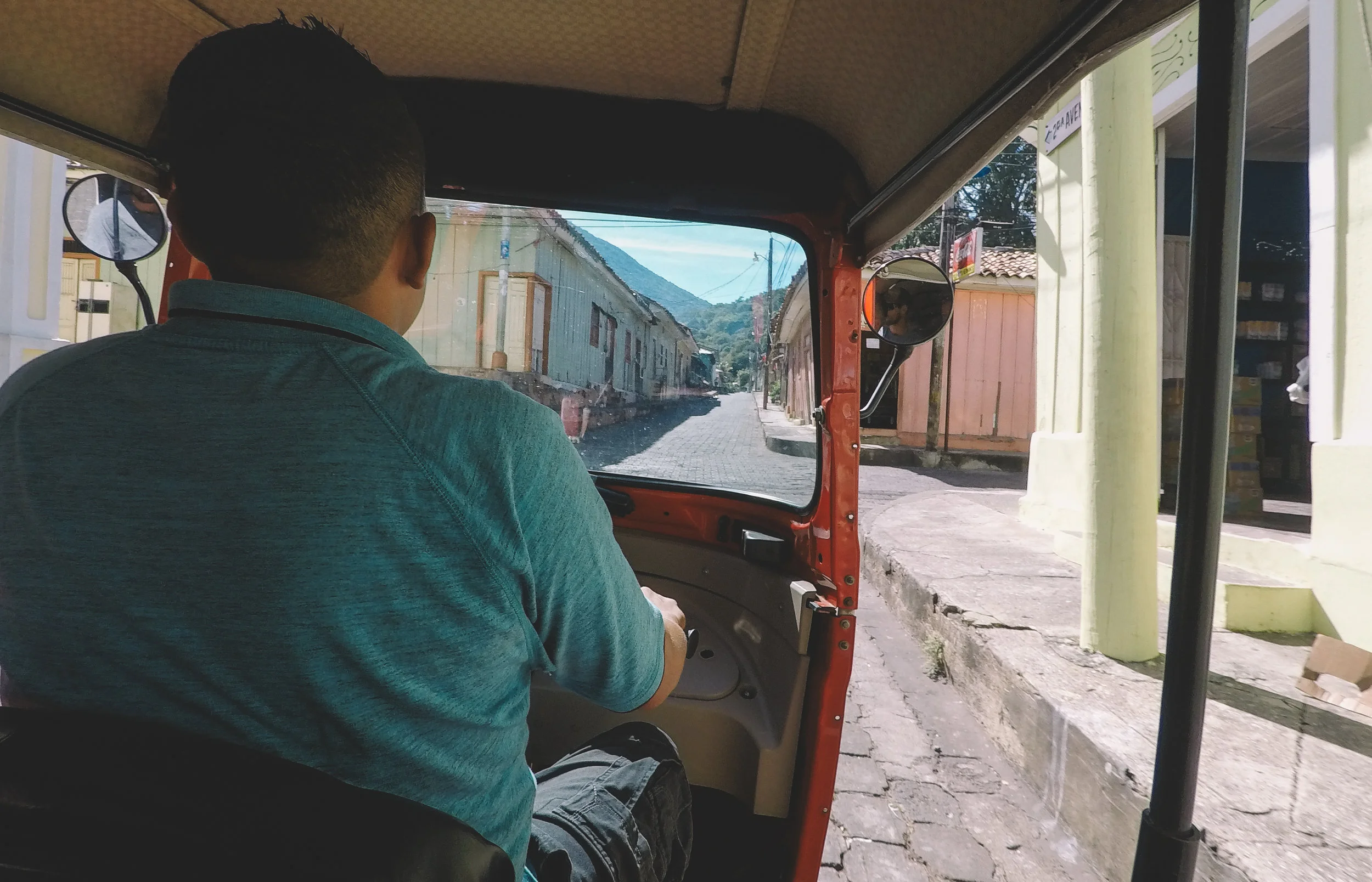 Exploring the island with our new friend and tour guide.