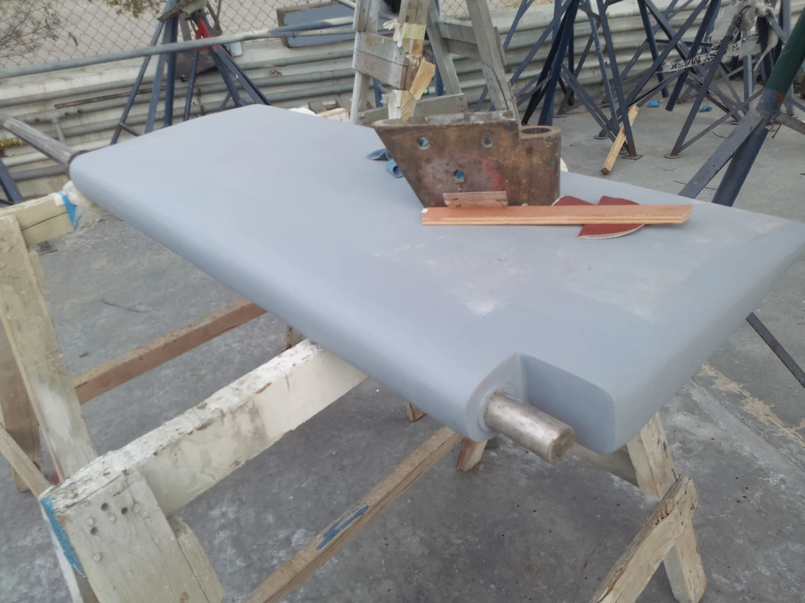Our “new” rudder almost finished.
