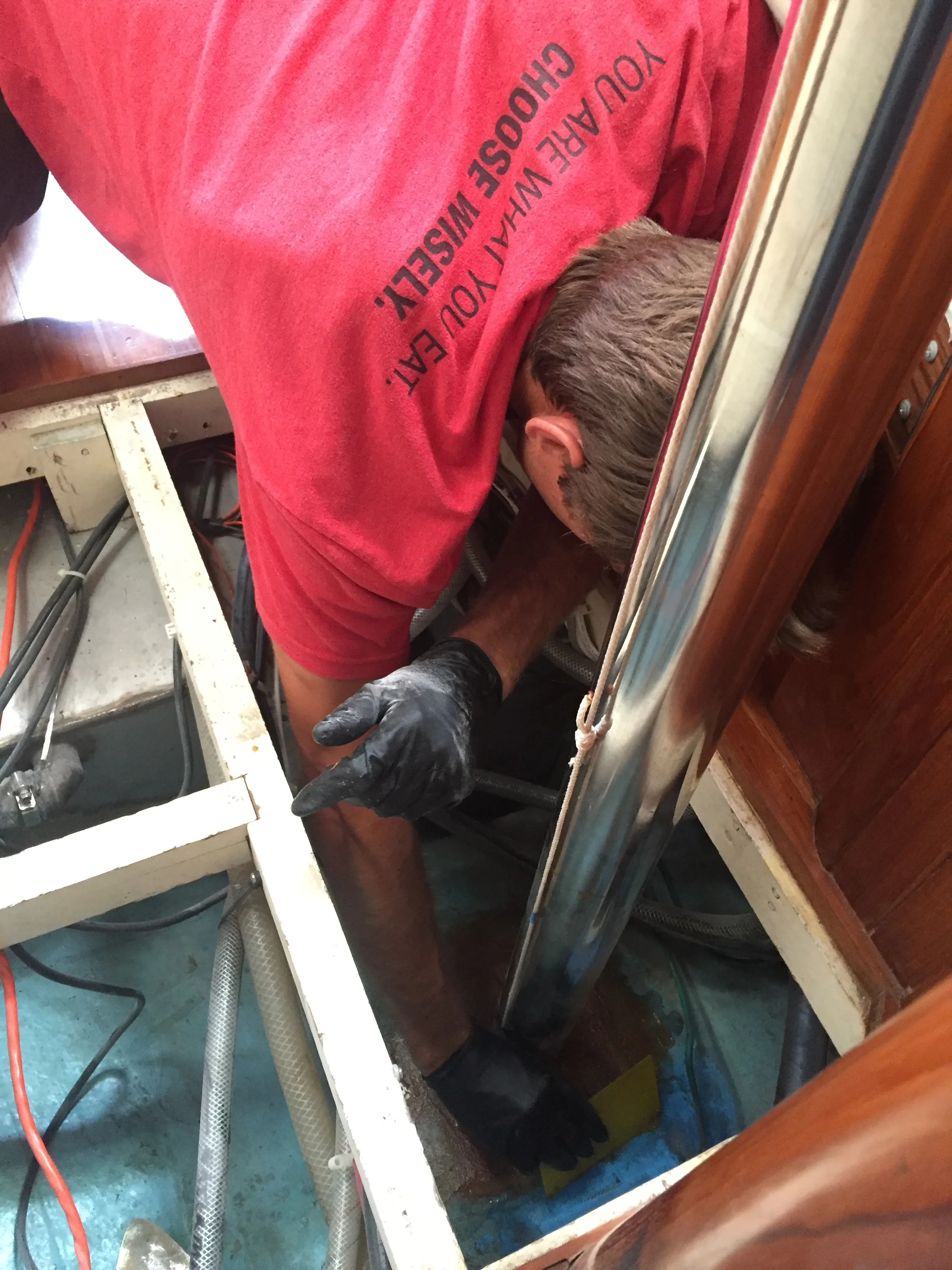 Adding a thickened epoxy to the base plate.