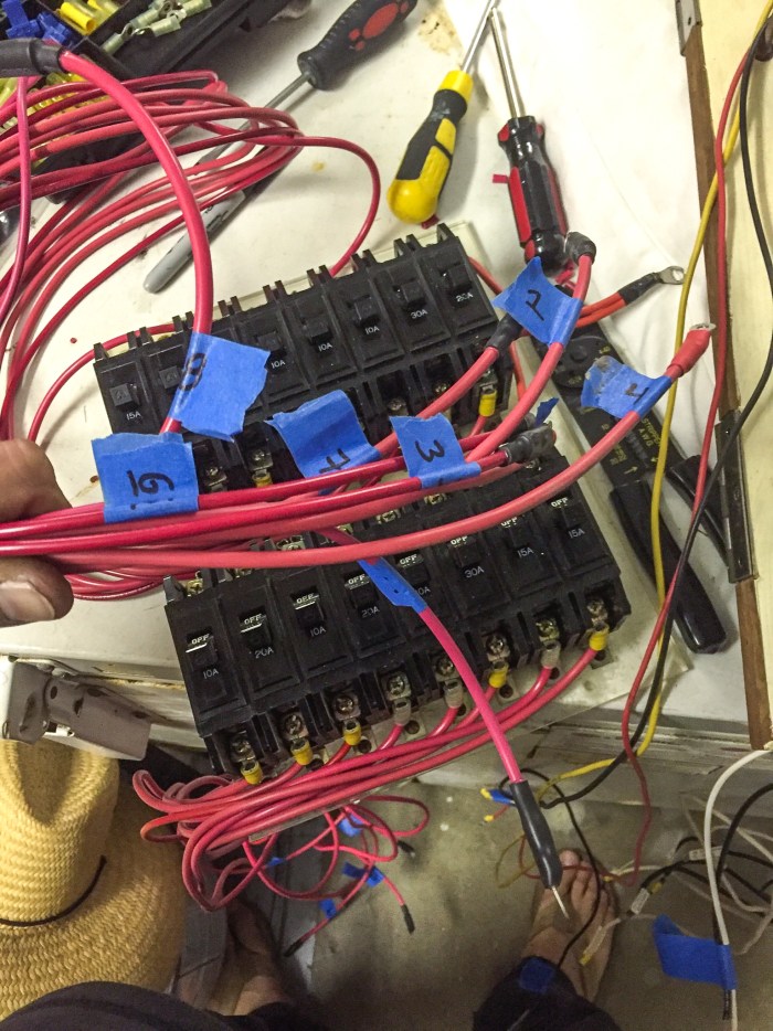 Before rewiring the breakers